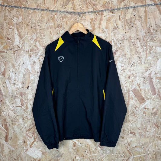 Nike Full Zip Black Yellow Track Jacket Y2K Men's Size M
