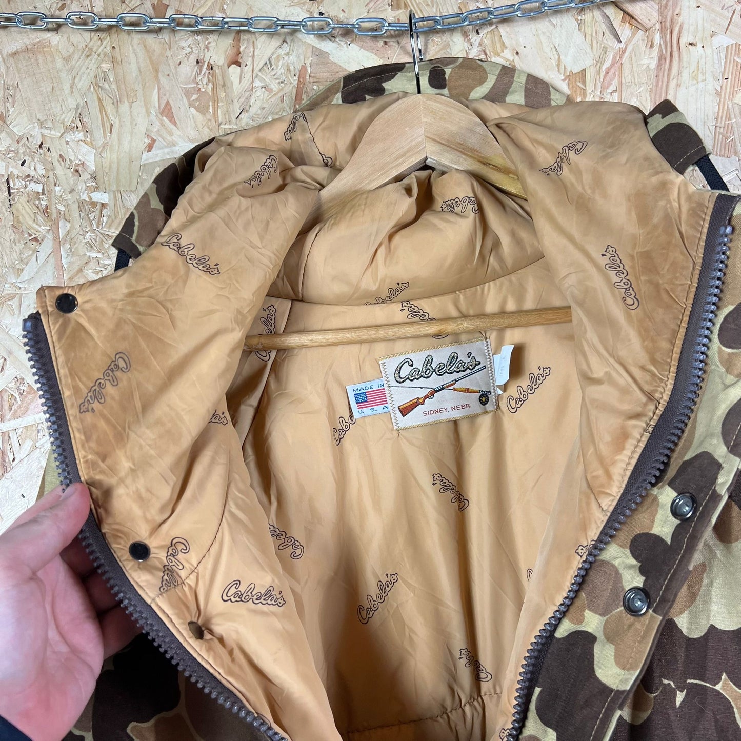 Cabela's Camouflage Field Hooded Jacket Size L