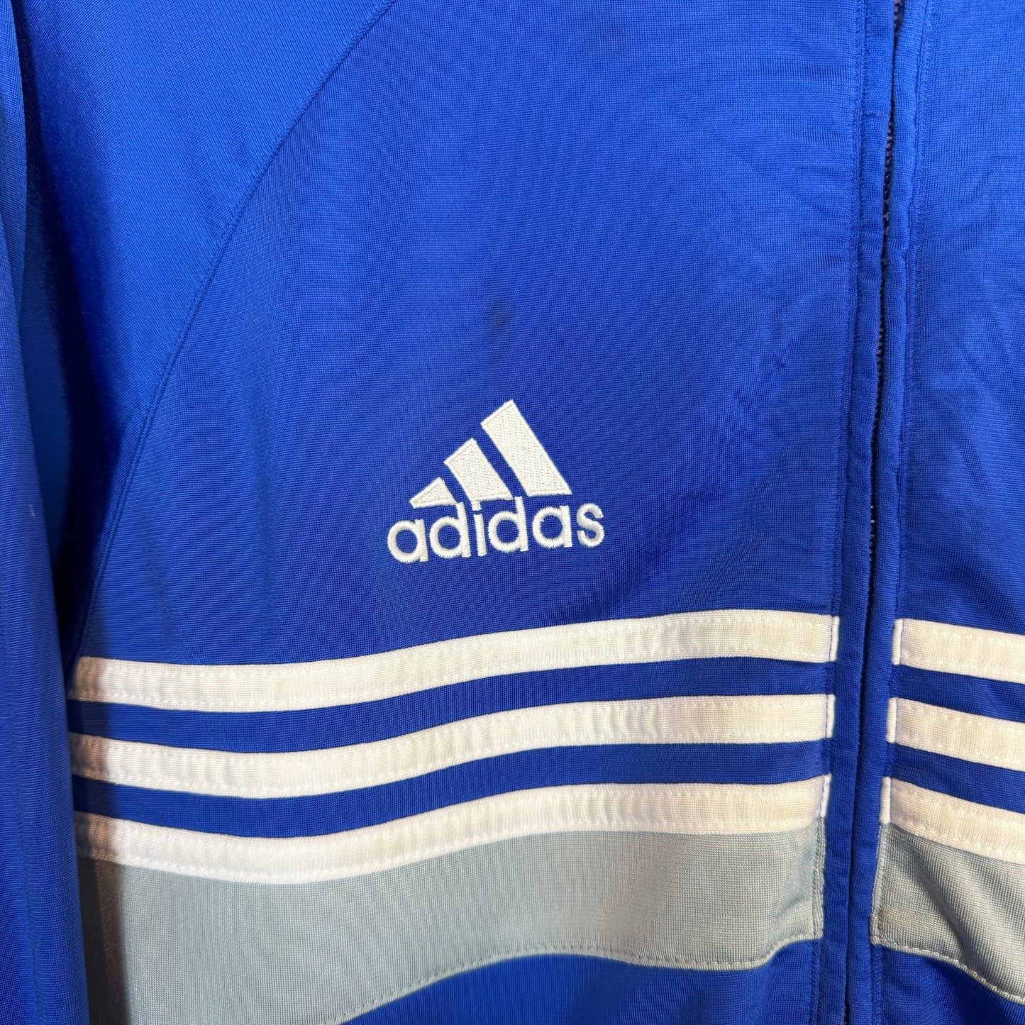 Adidas Full Zip Blue Track Jacket Mens Size L