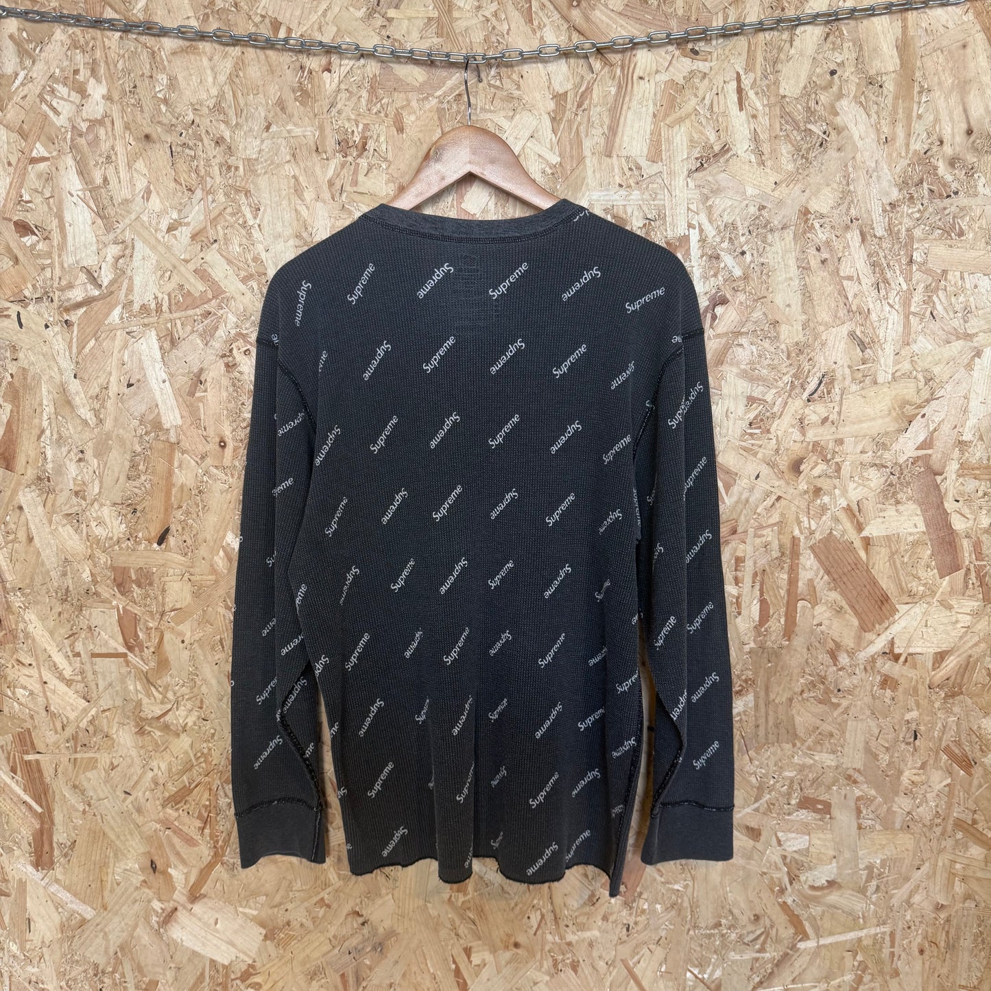 Supreme X Hanes Black Long Sleeve Thermal T-shirt Men’s Size L