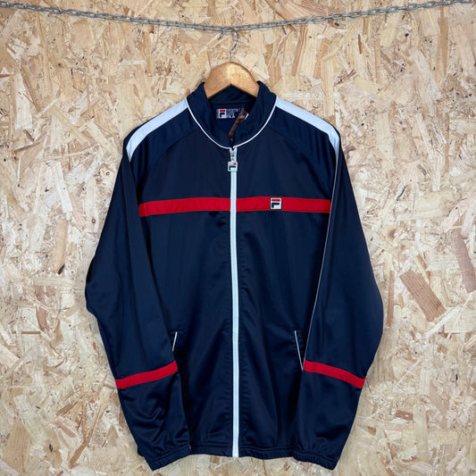 Fila White Line Full Zip Navy Blue Track Jacket Men's Size XL
