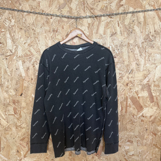 Supreme X Hanes Black Long Sleeve Thermal T-shirt Men’s Size L