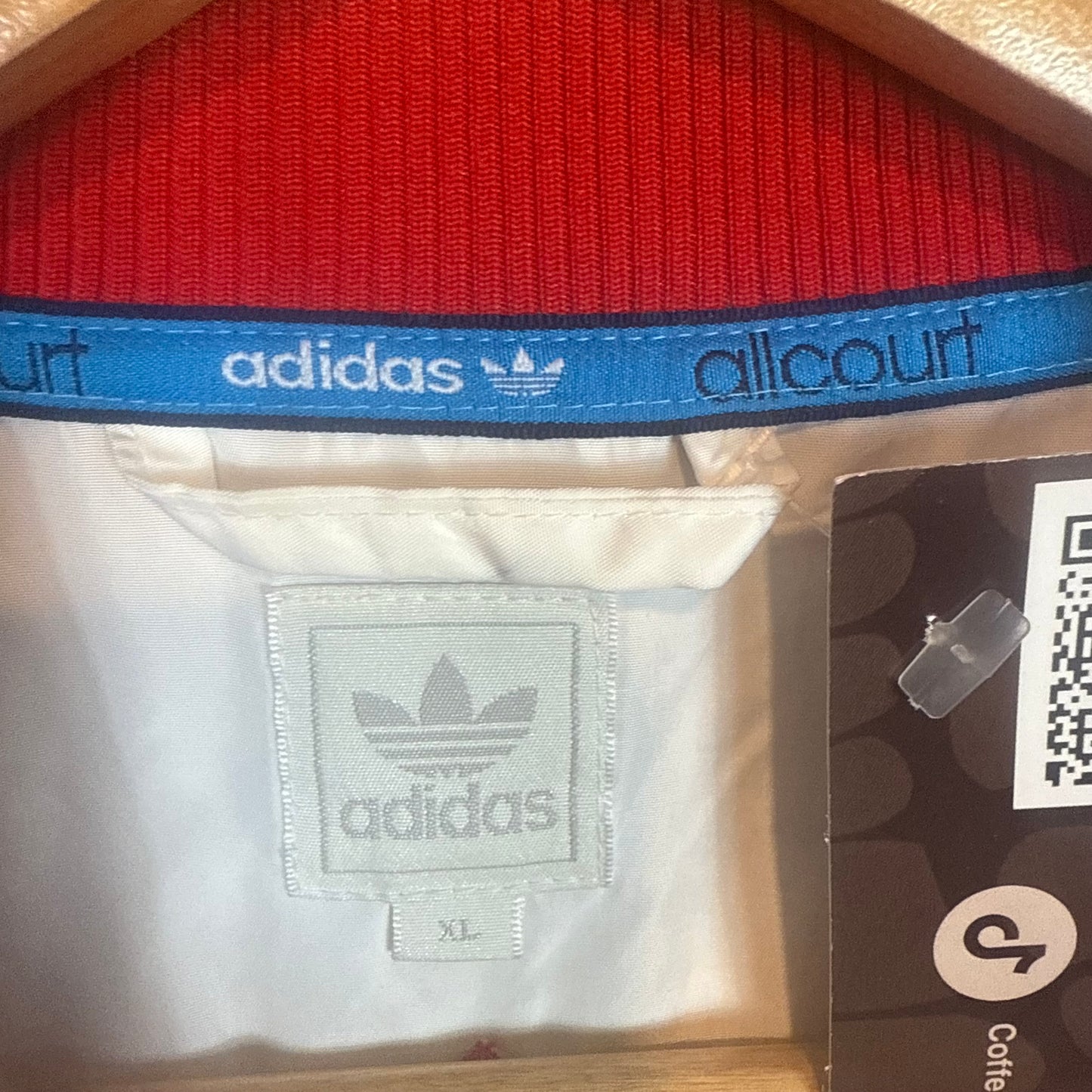 Adidas All Court White Full Zip Track Jacket Mens Extra Large
