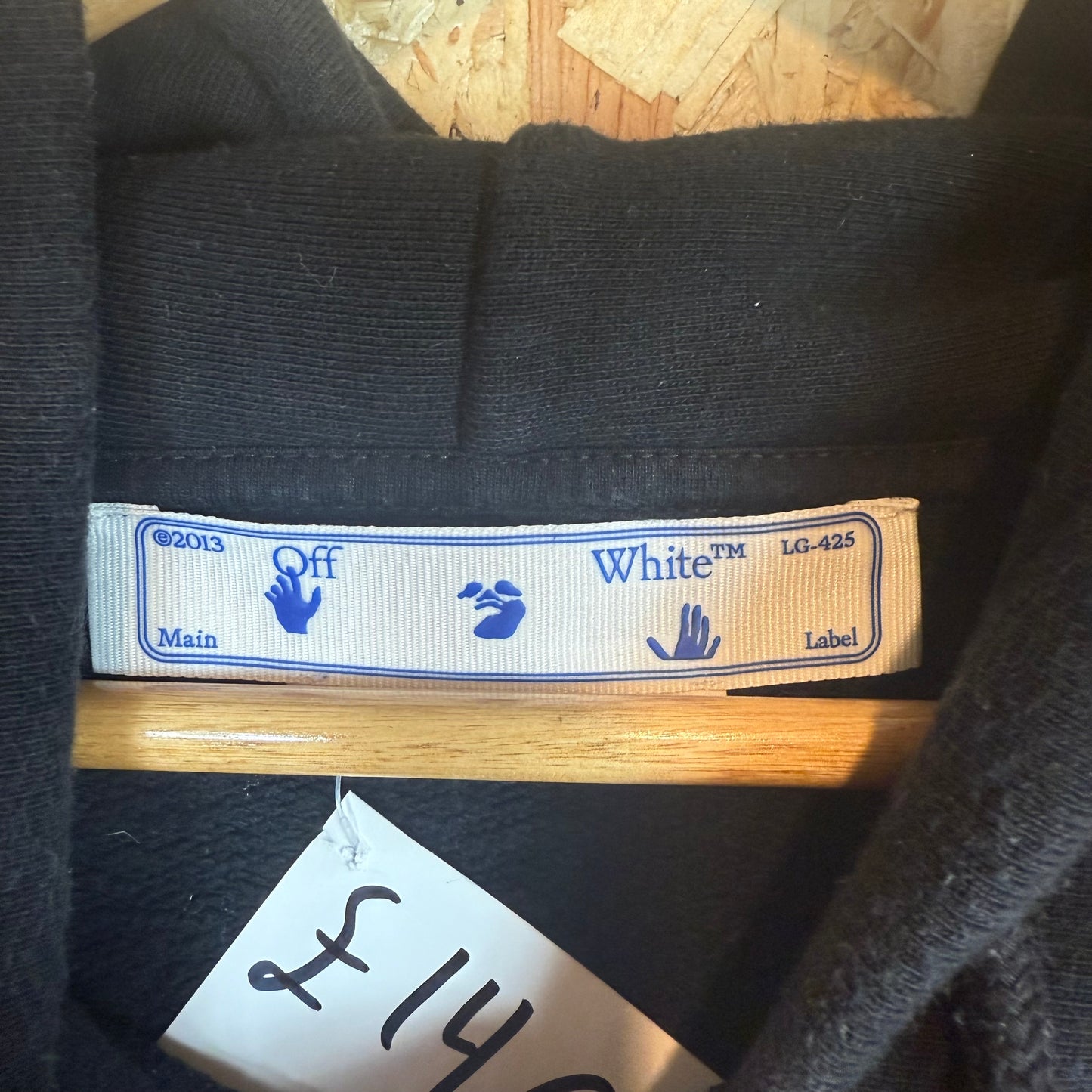 Off White Black Hoodie Size XL