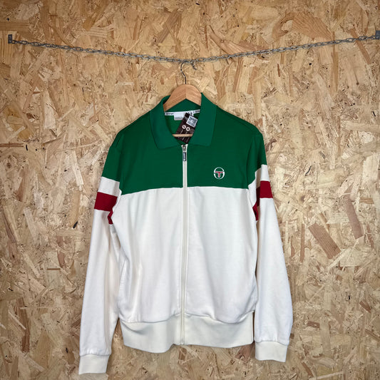 Sergio Tacchini Full Zip Track Jacket Green White Men's Size XL