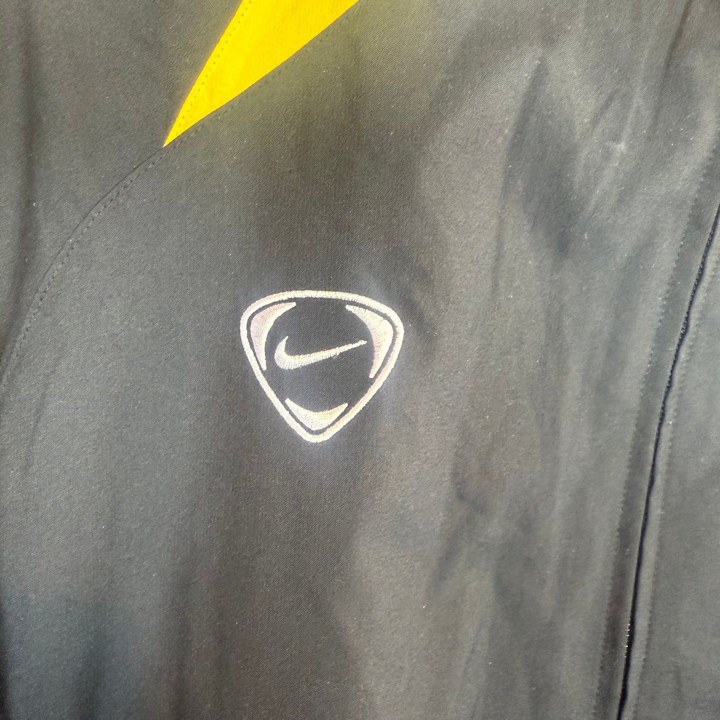 Nike Full Zip Black Yellow Track Jacket Y2K Men's Size M