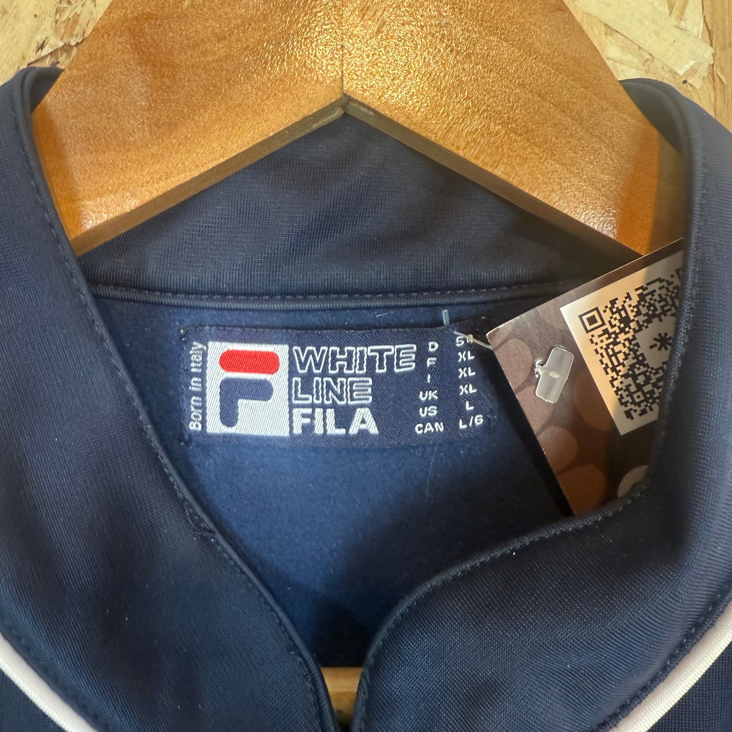 Fila White Line Full Zip Navy Blue Track Jacket Men's Size XL