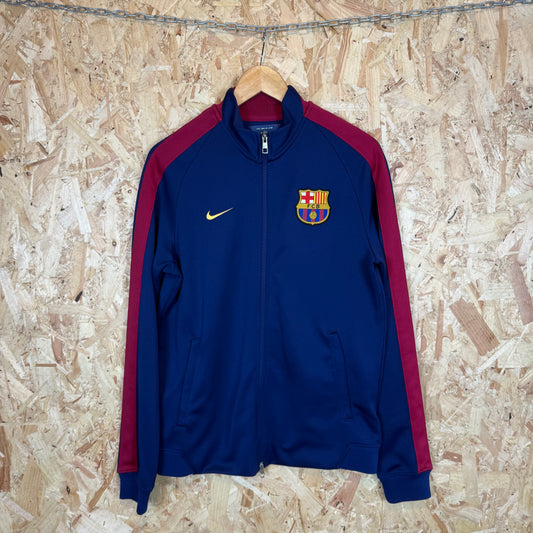 Fc Barcelona Nike Navy Red Full Zip Track Jacket Men's Size M