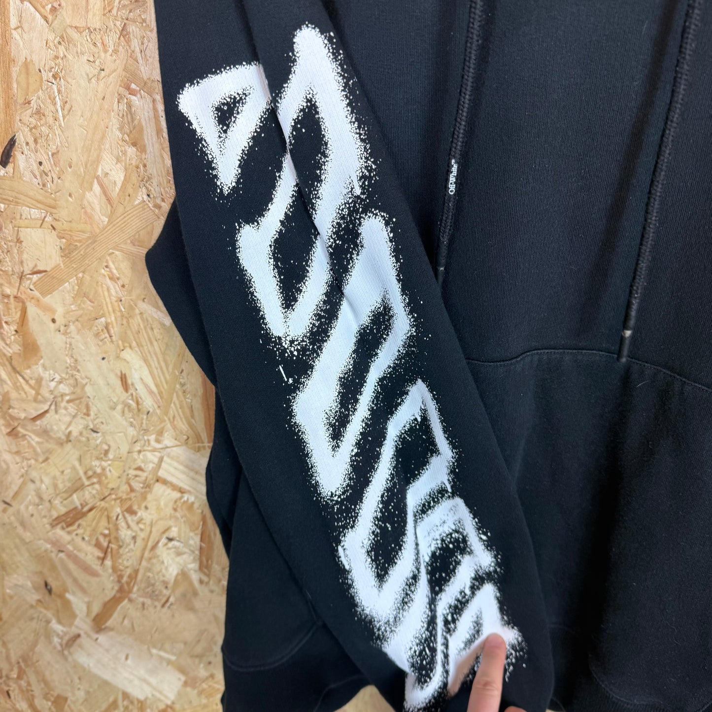 Off White Black Hoodie Size XL