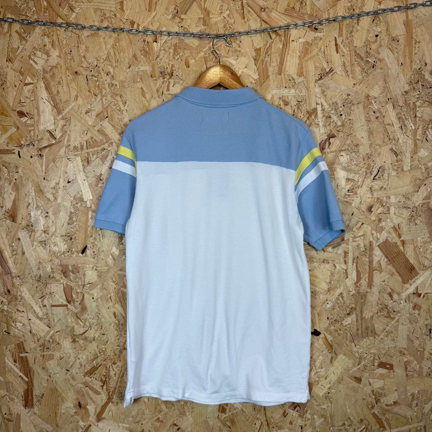 Fila Blue White Yellow Polo Shirt Size M