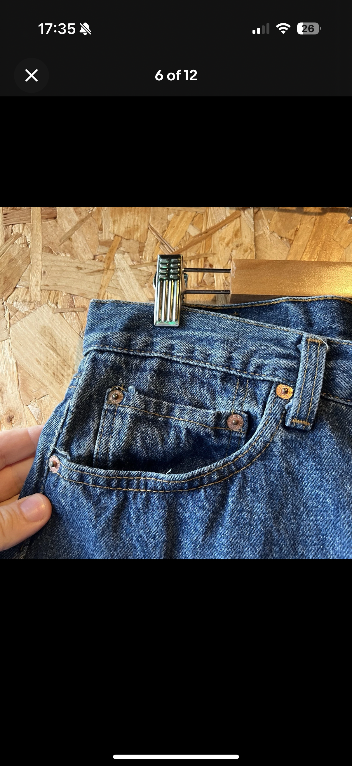 Vintage 1988 Levi’s 501 Jeans Made In USA W33 L34 Button Fly BNWT Blue