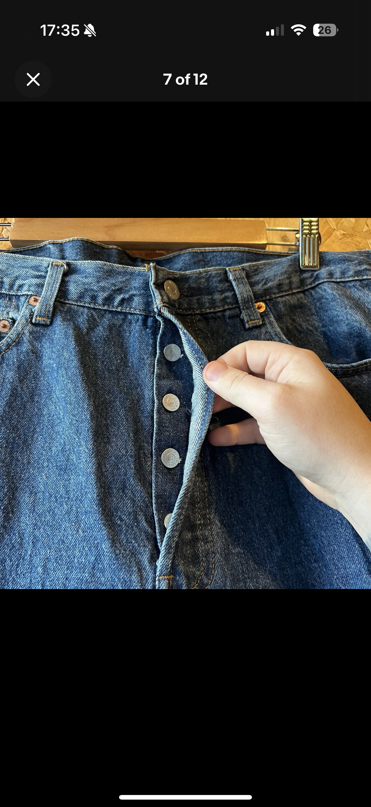 Vintage 1988 Levi’s 501 Jeans Made In USA W33 L34 Button Fly BNWT Blue