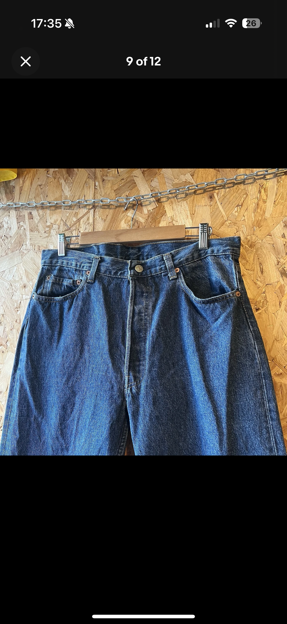 Vintage 1988 Levi’s 501 Jeans Made In USA W33 L34 Button Fly BNWT Blue