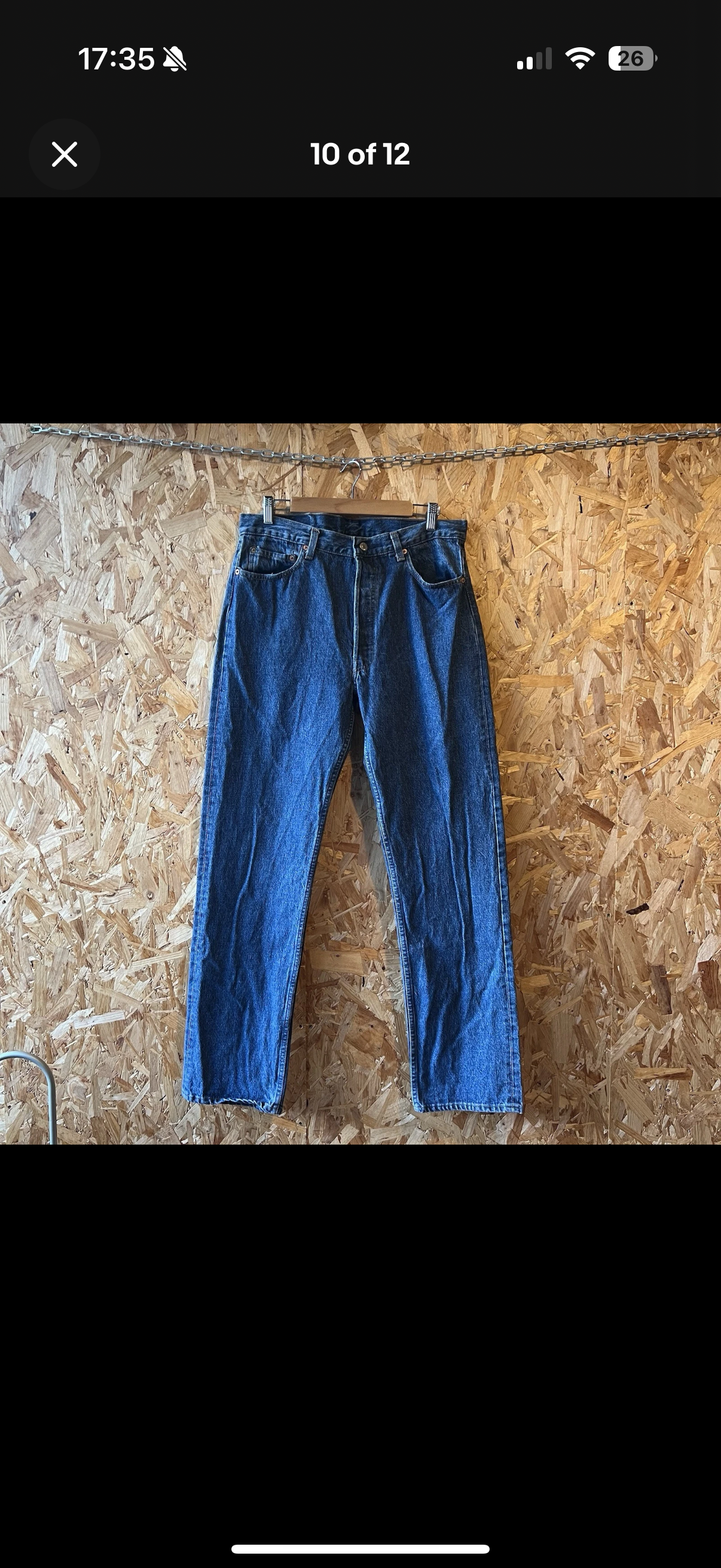 Vintage 1988 Levi’s 501 Jeans Made In USA W33 L34 Button Fly BNWT Blue