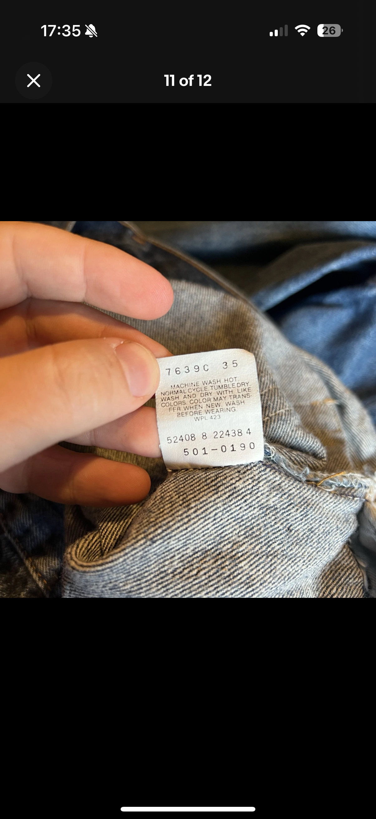 Vintage 1988 Levi’s 501 Jeans Made In USA W33 L34 Button Fly BNWT Blue