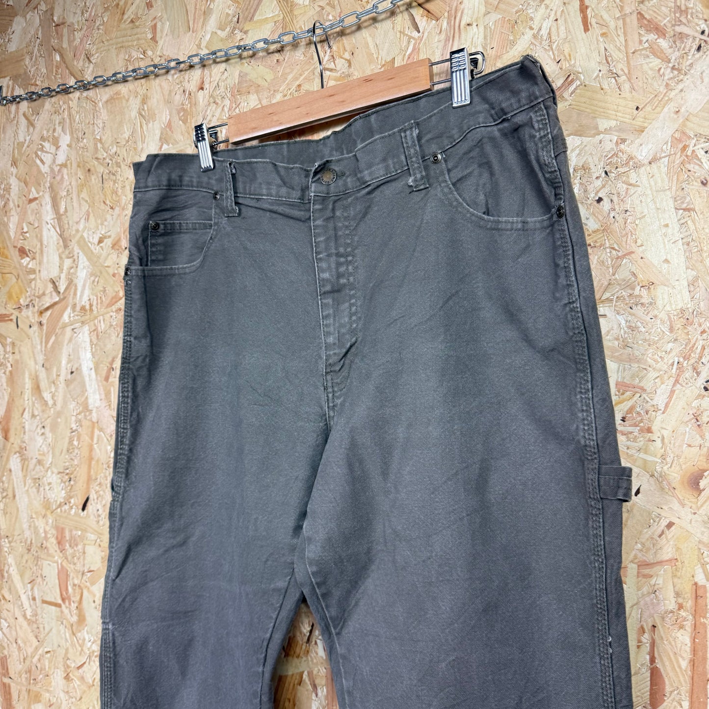 Dickies carpenter trousers grey green W36 L32