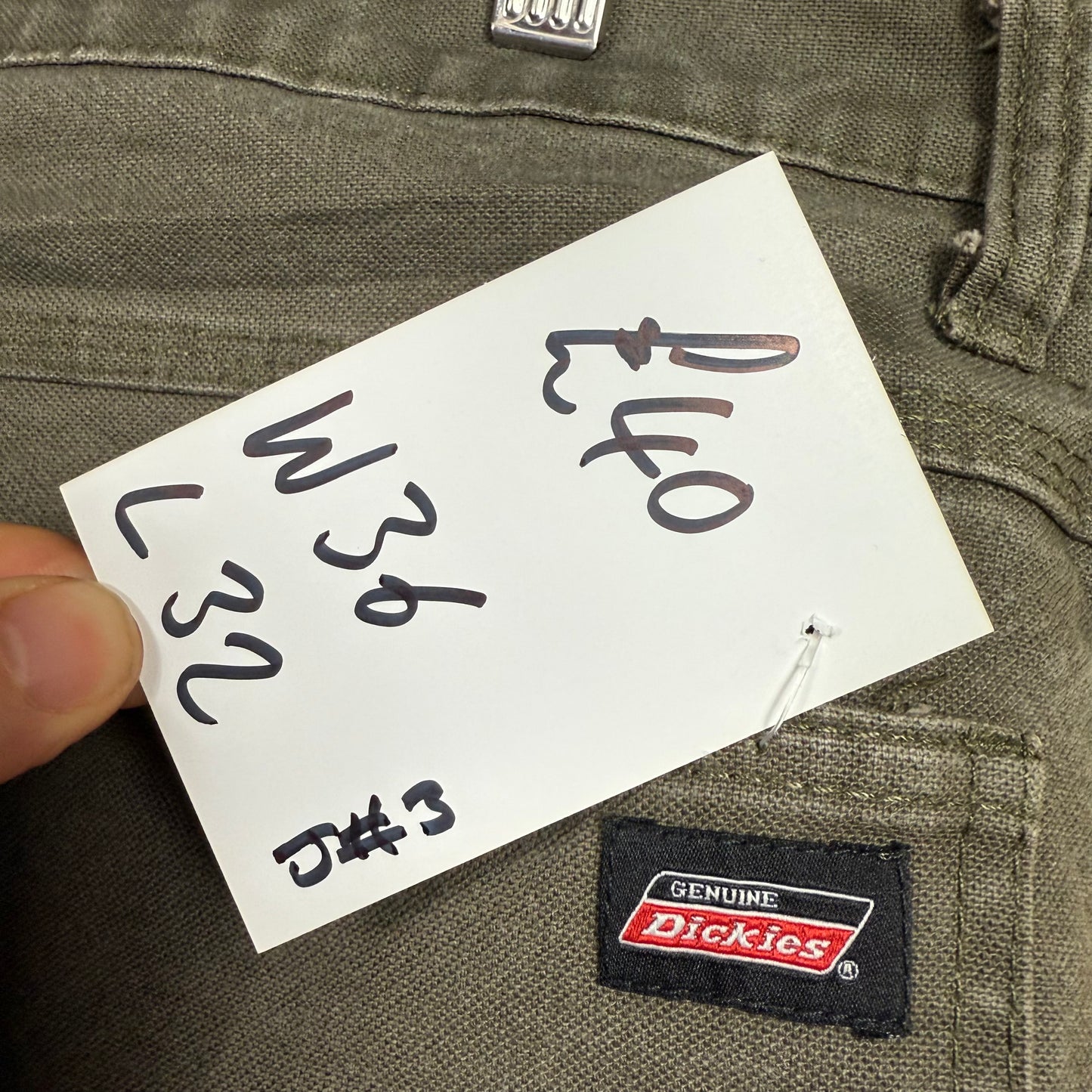 Dickies carpenter trousers grey green W36 L32