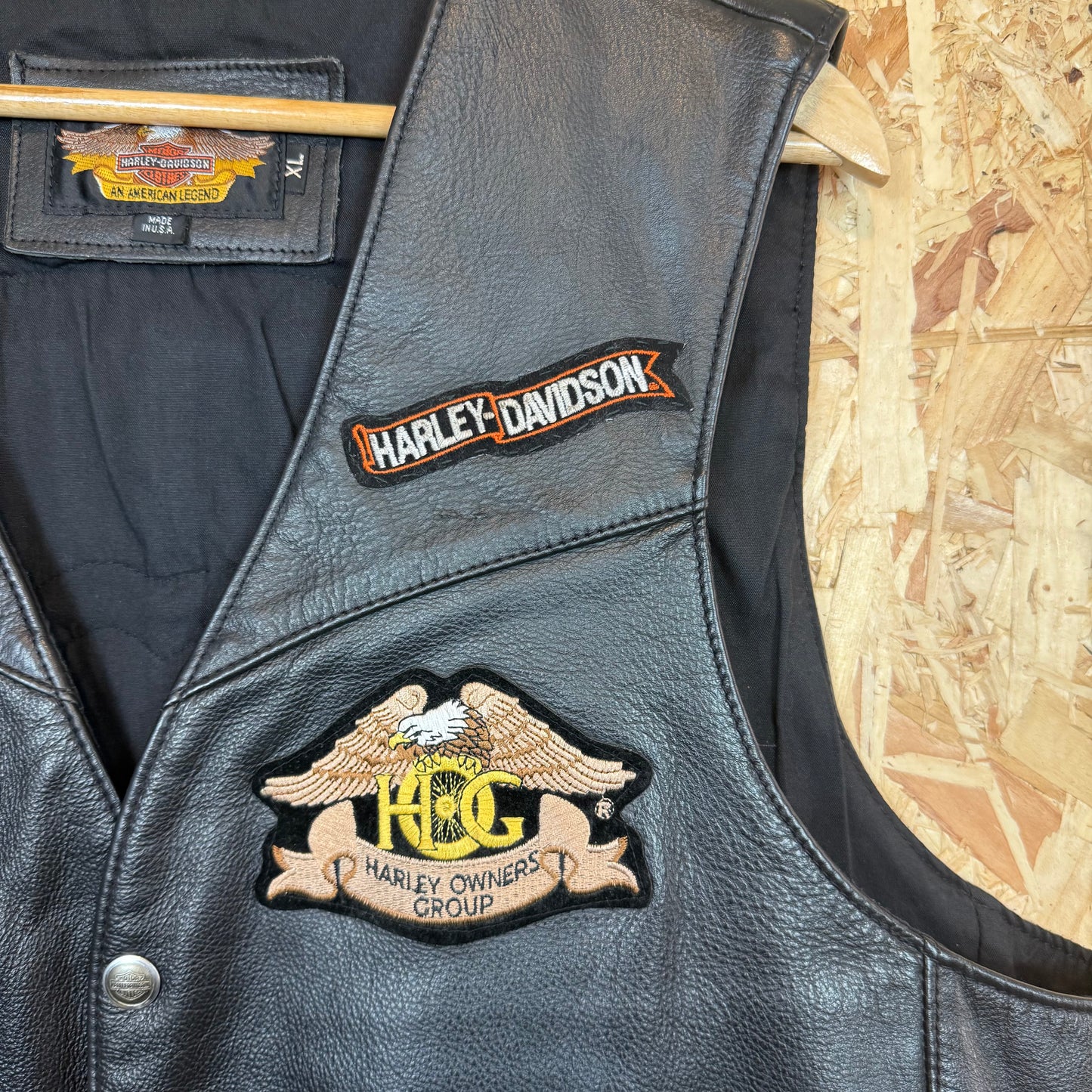 Harley Davidson Leather Biker Cut Wolfruna Size XL