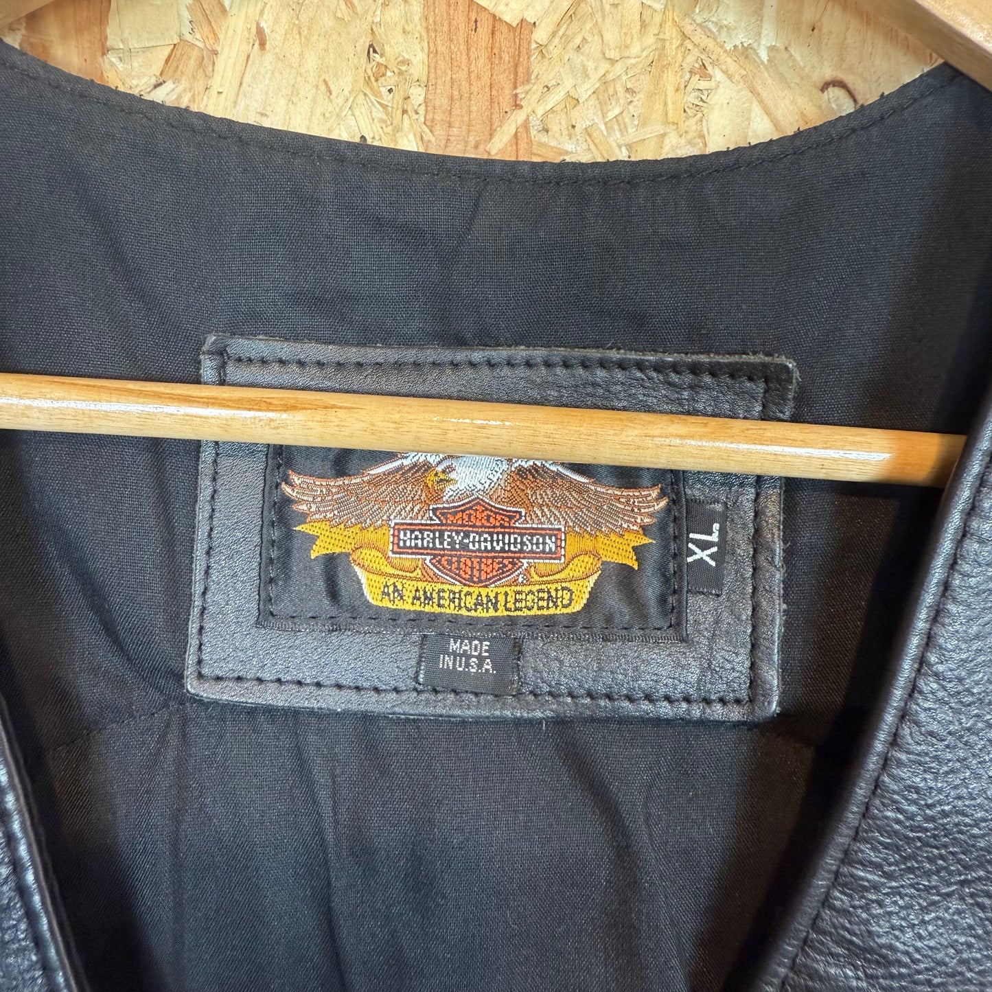 Harley Davidson Leather Biker Cut Wolfruna Size XL