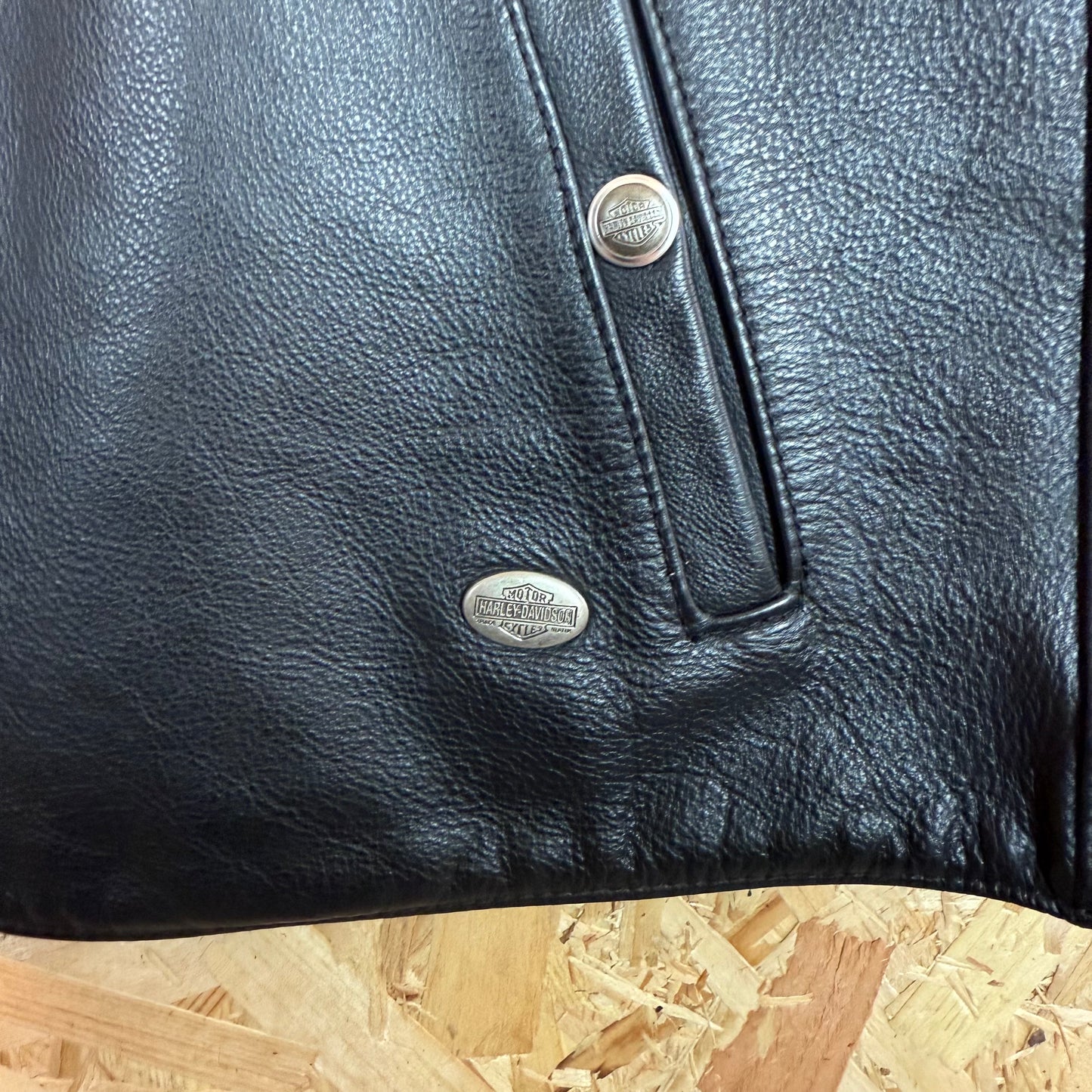 Harley Davidson Leather Biker Cut Wolfruna Size XL