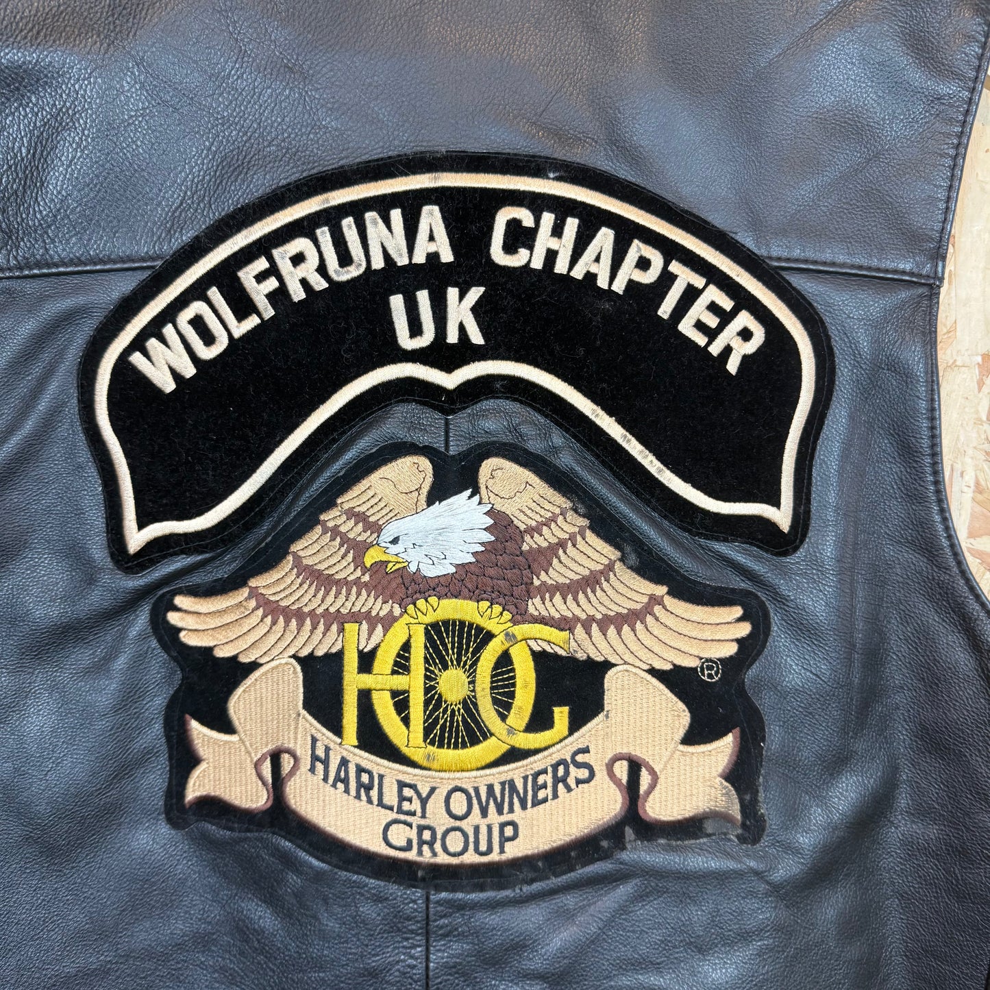 Harley Davidson Leather Biker Cut Wolfruna Size XL