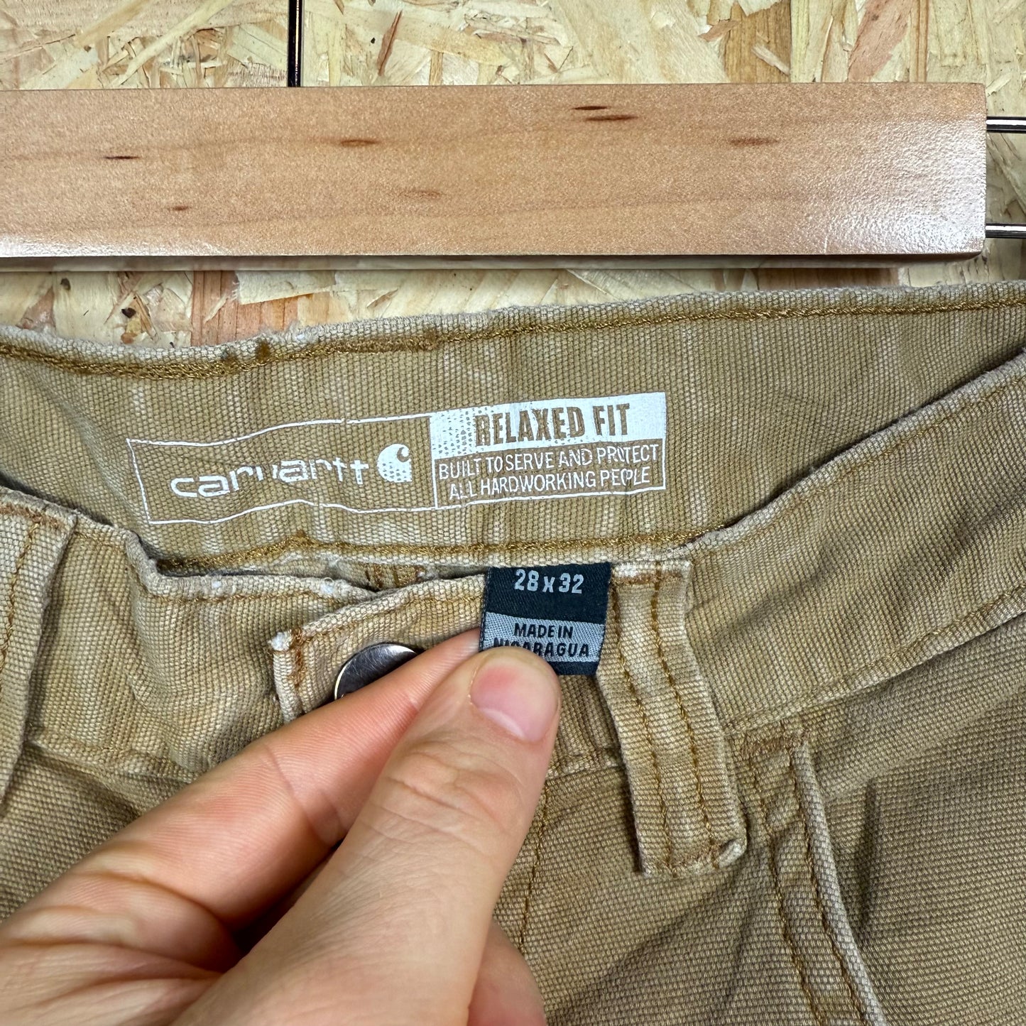 Carhartt carpenter trousers beige W28 L32
