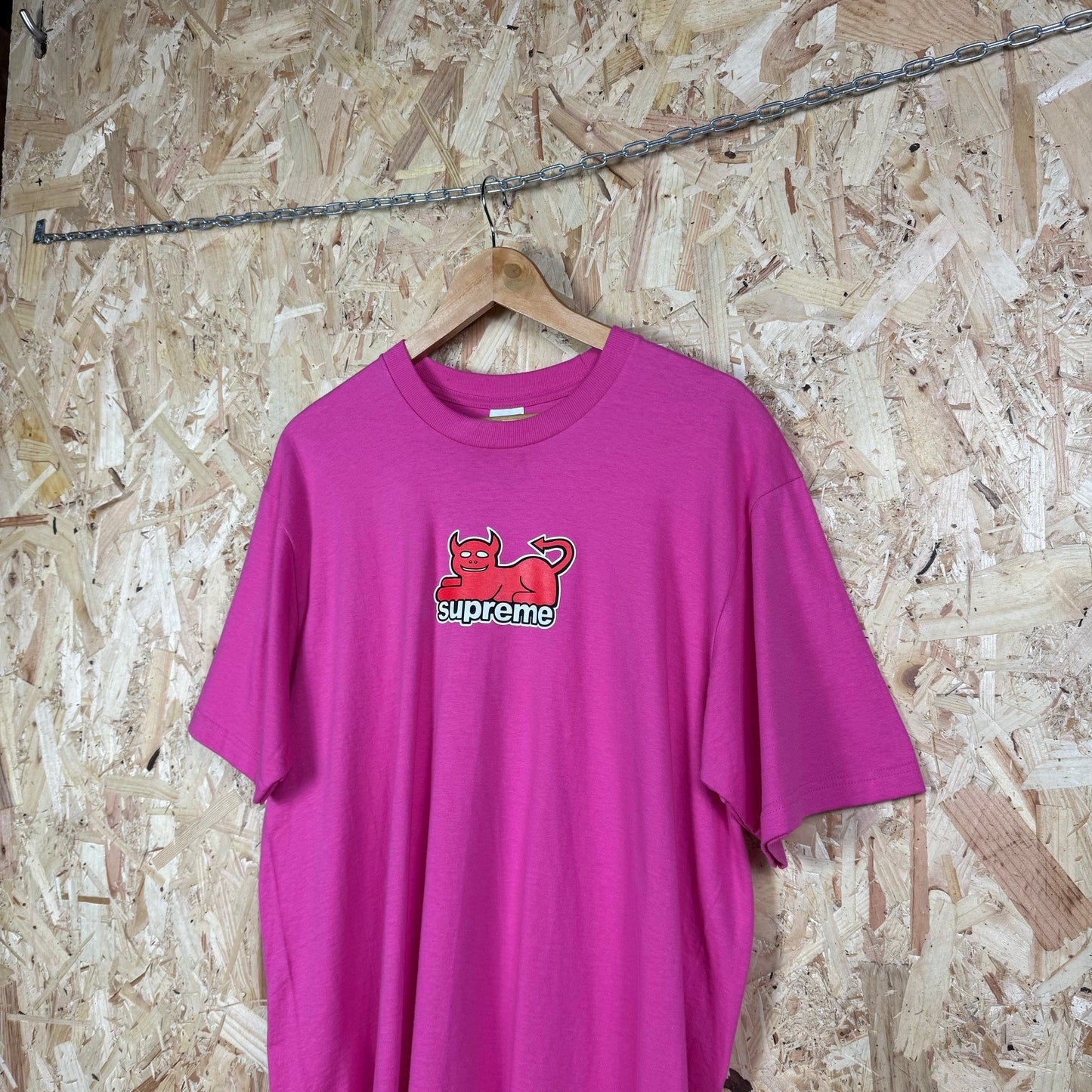 Pink Supreme Devil T shirt Large New