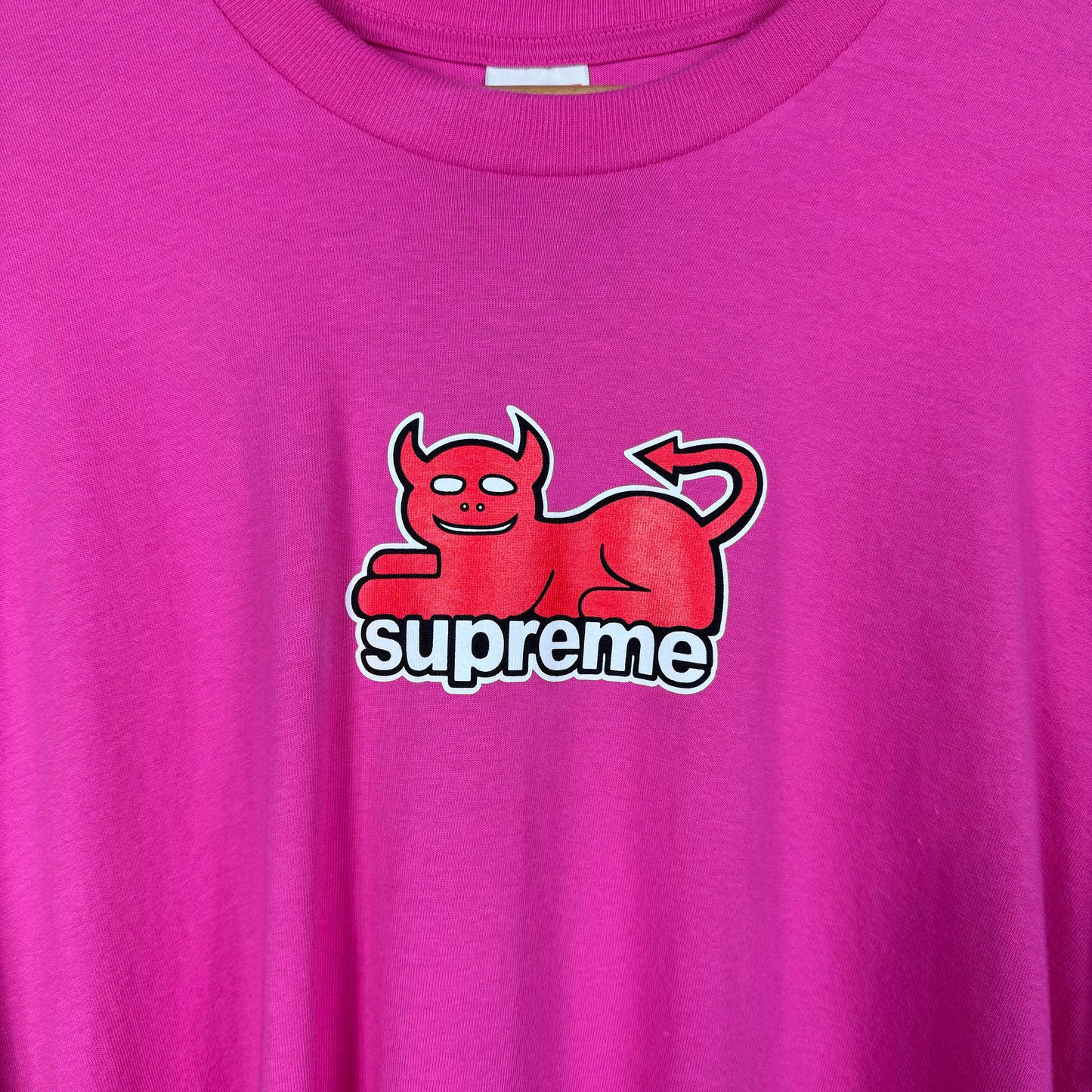 Pink Supreme Devil T shirt Large New