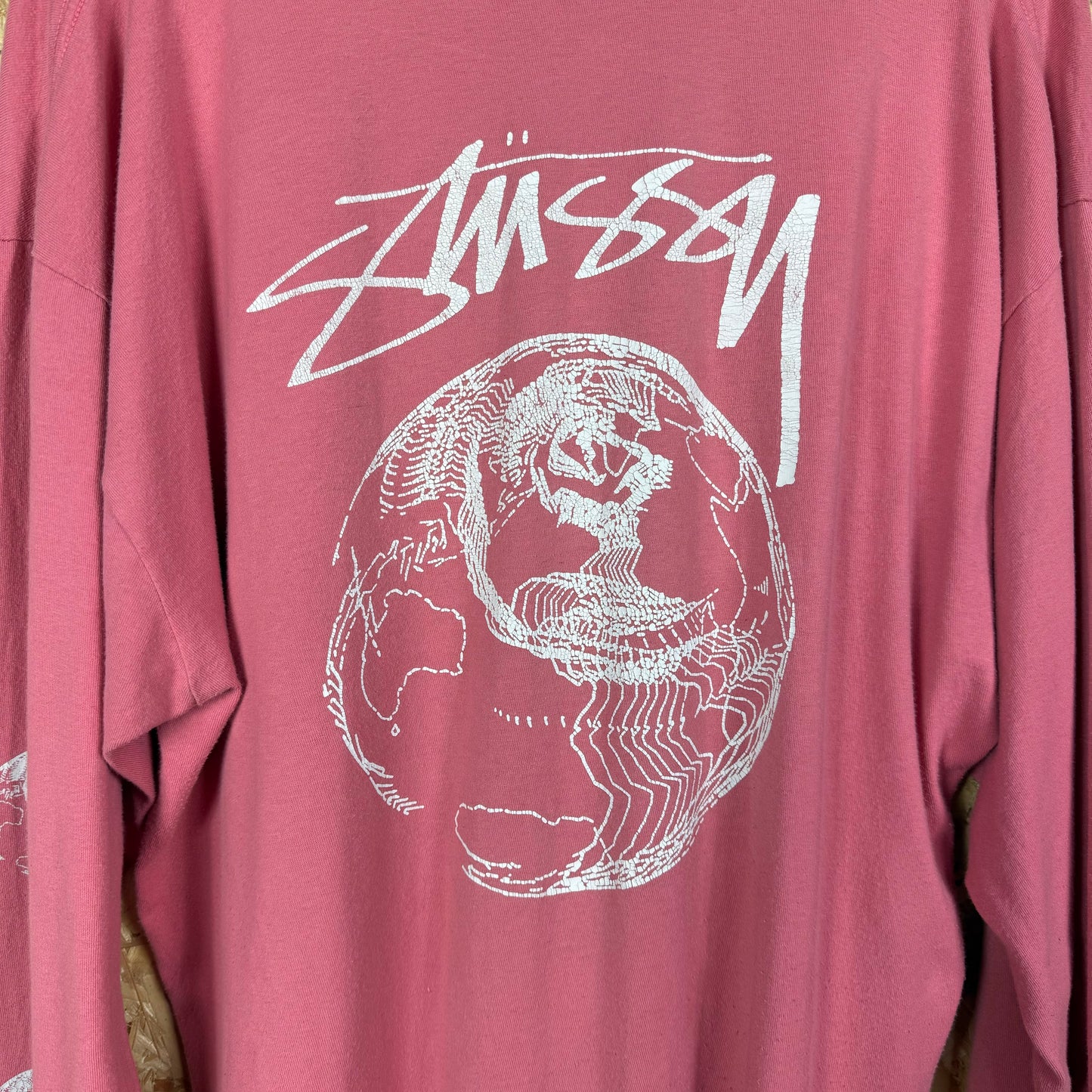 Stussy Pink Long sleeve graphic T shirt XL