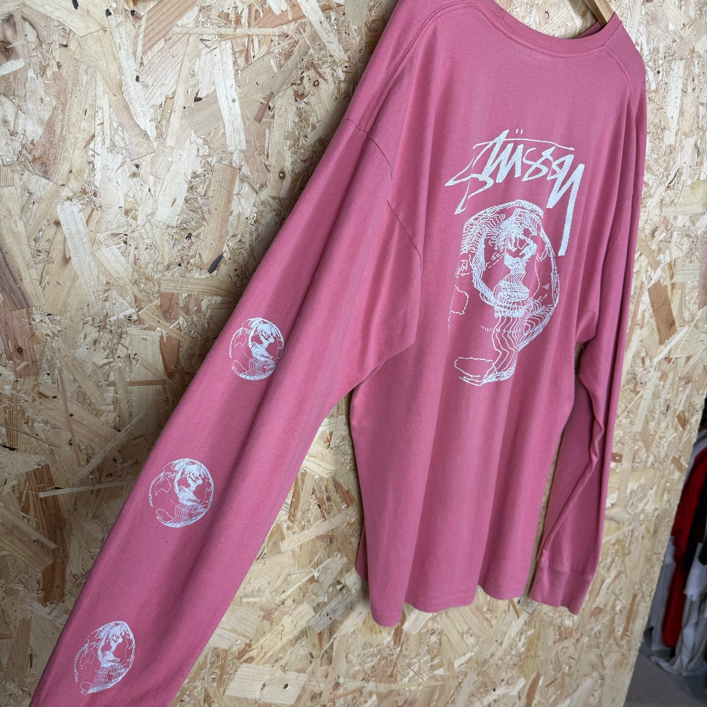 Stussy Pink Long sleeve graphic T shirt XL