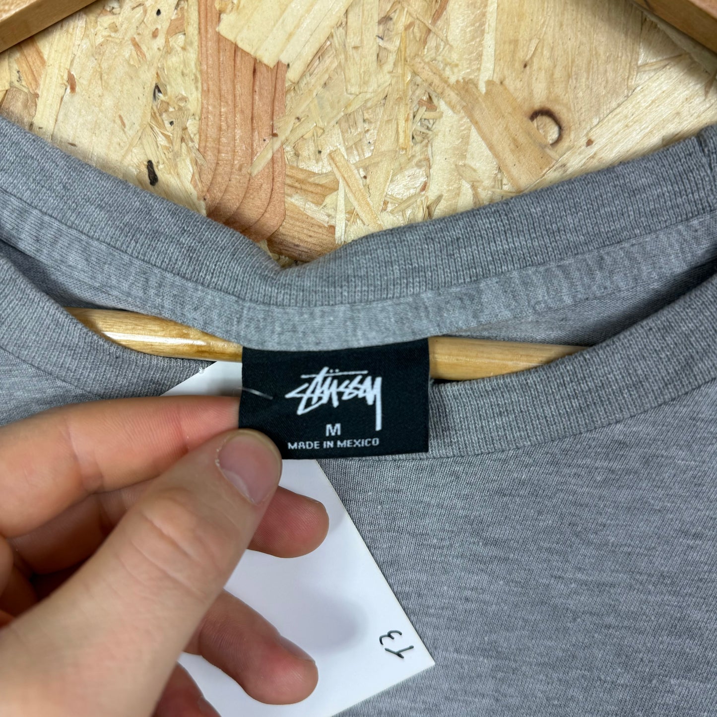Stussy grey Long sleeve graphic T shirt Medium