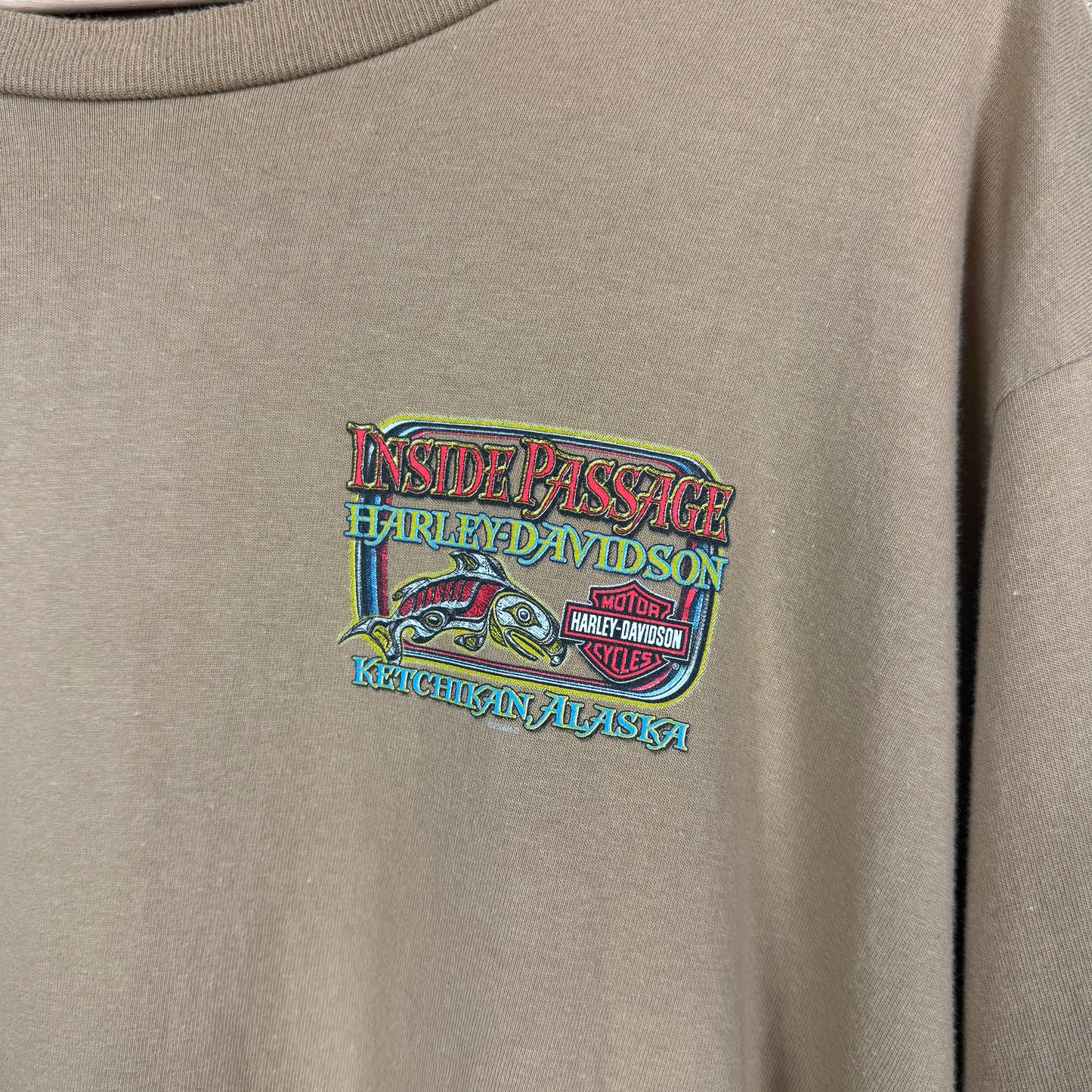 Harley Davidson Beige graphic T shirt XL