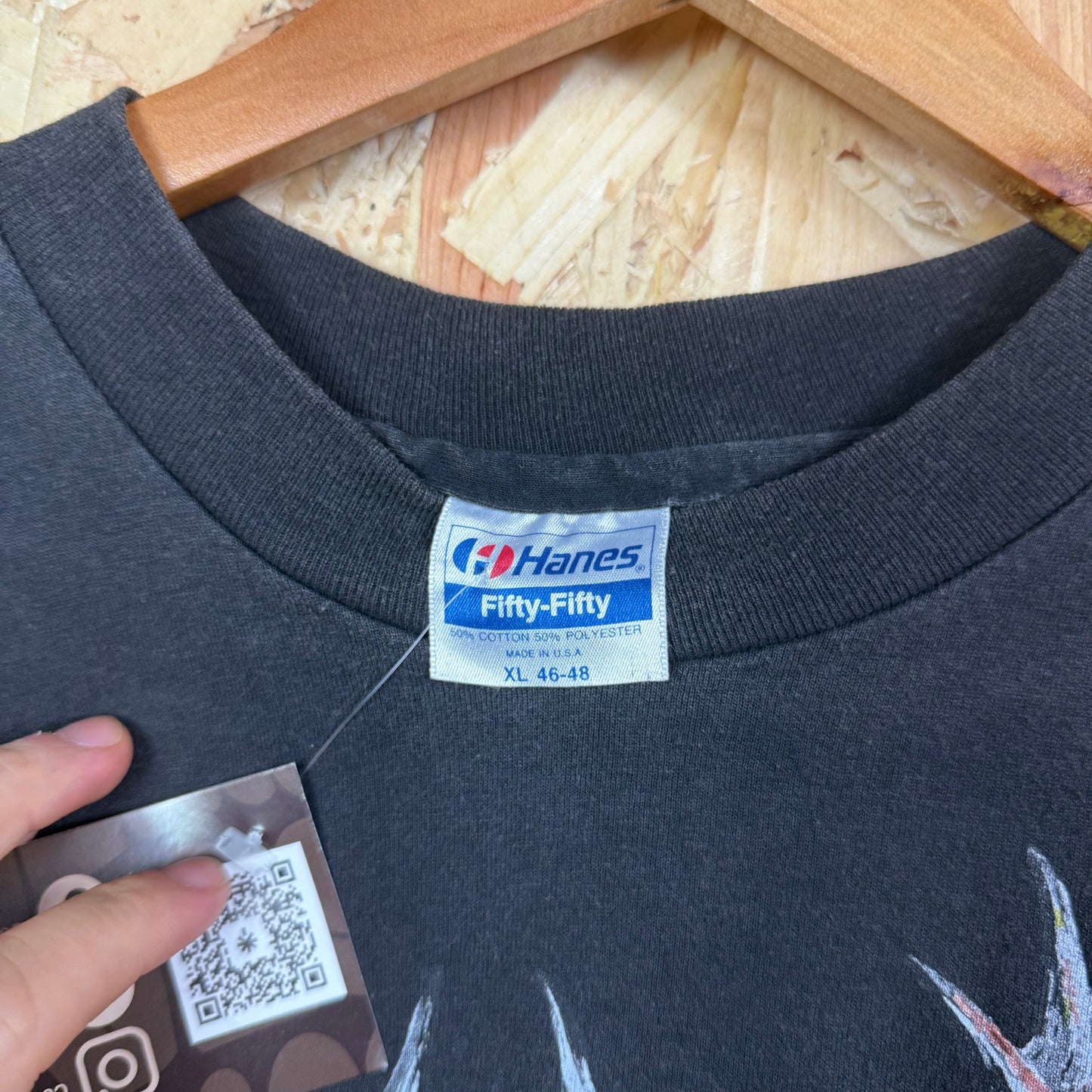 Vintage Stag nature T shirt black XL short sleeve