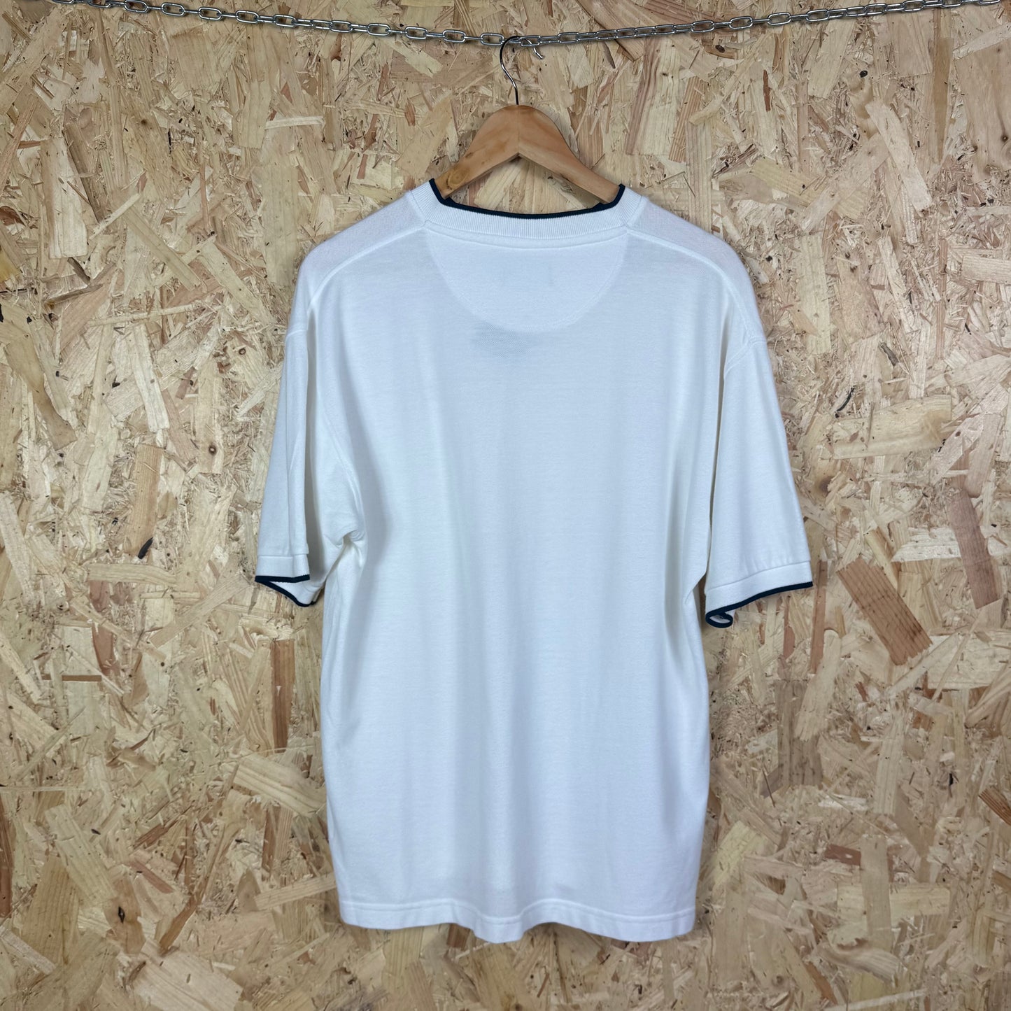 Fred perry V neck t shirt vintage white Large