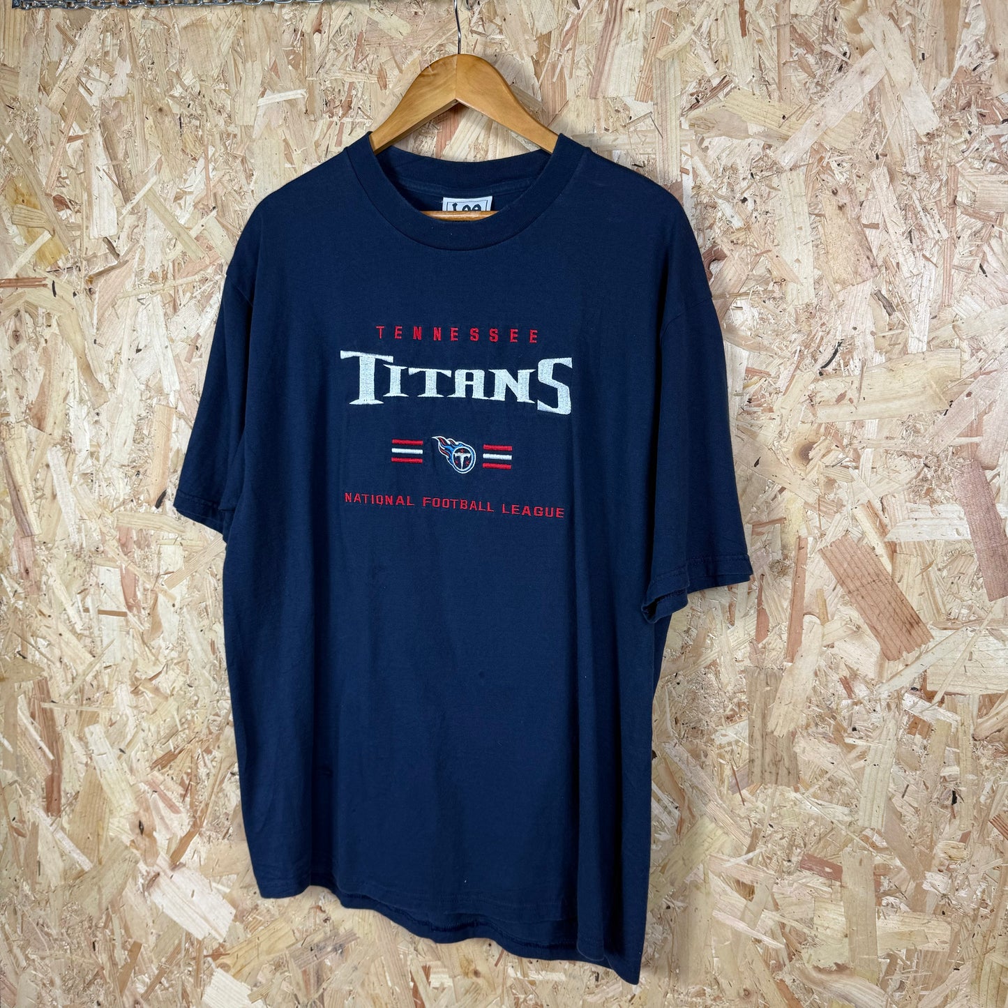Tennessee Titans Embroidered T shirt Navy Blue XL