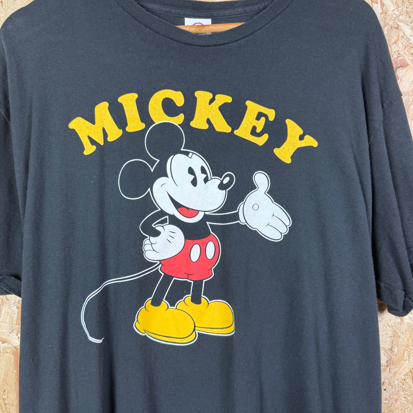 Mickey Vintage t shirt Black short sleeve 90s XL