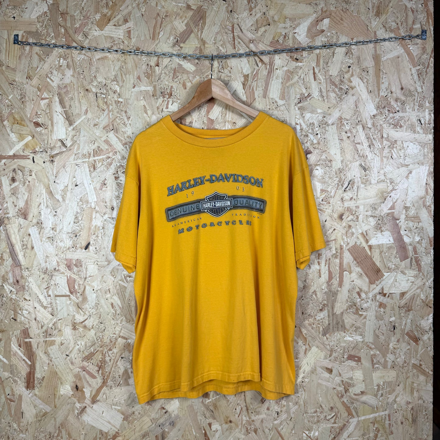 Harley davidson Graphic T shirt Mustard yellow XL