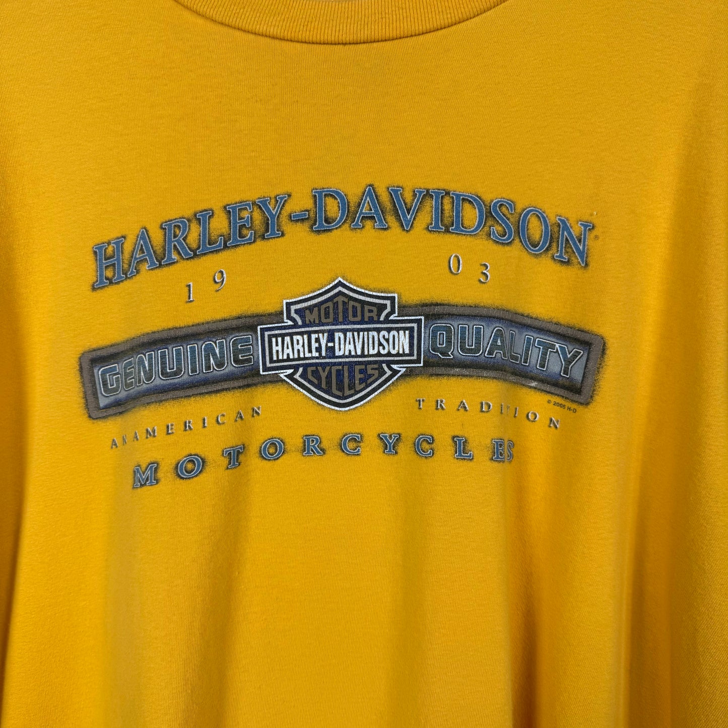 Harley davidson Graphic T shirt Mustard yellow XL