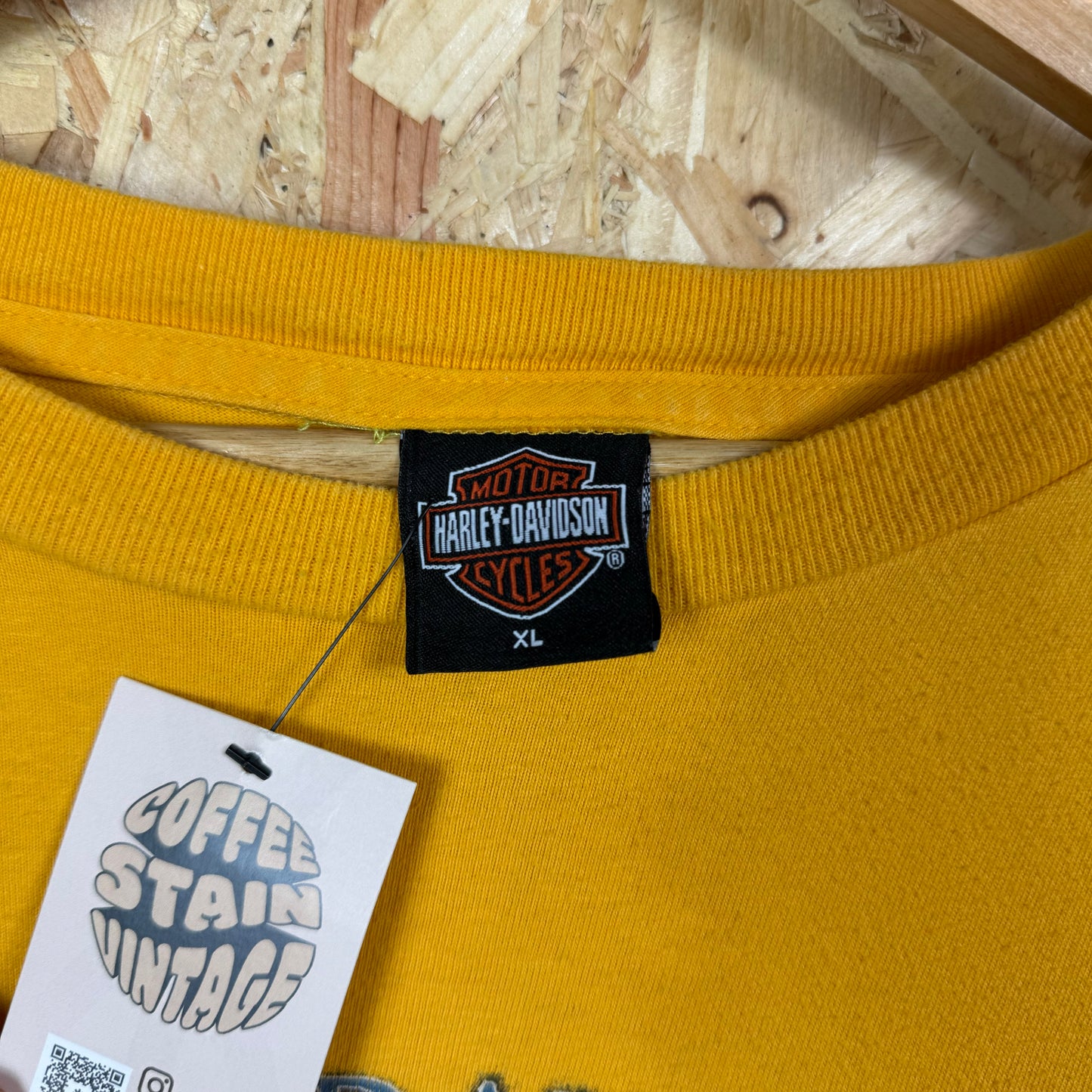 Harley davidson Graphic T shirt Mustard yellow XL