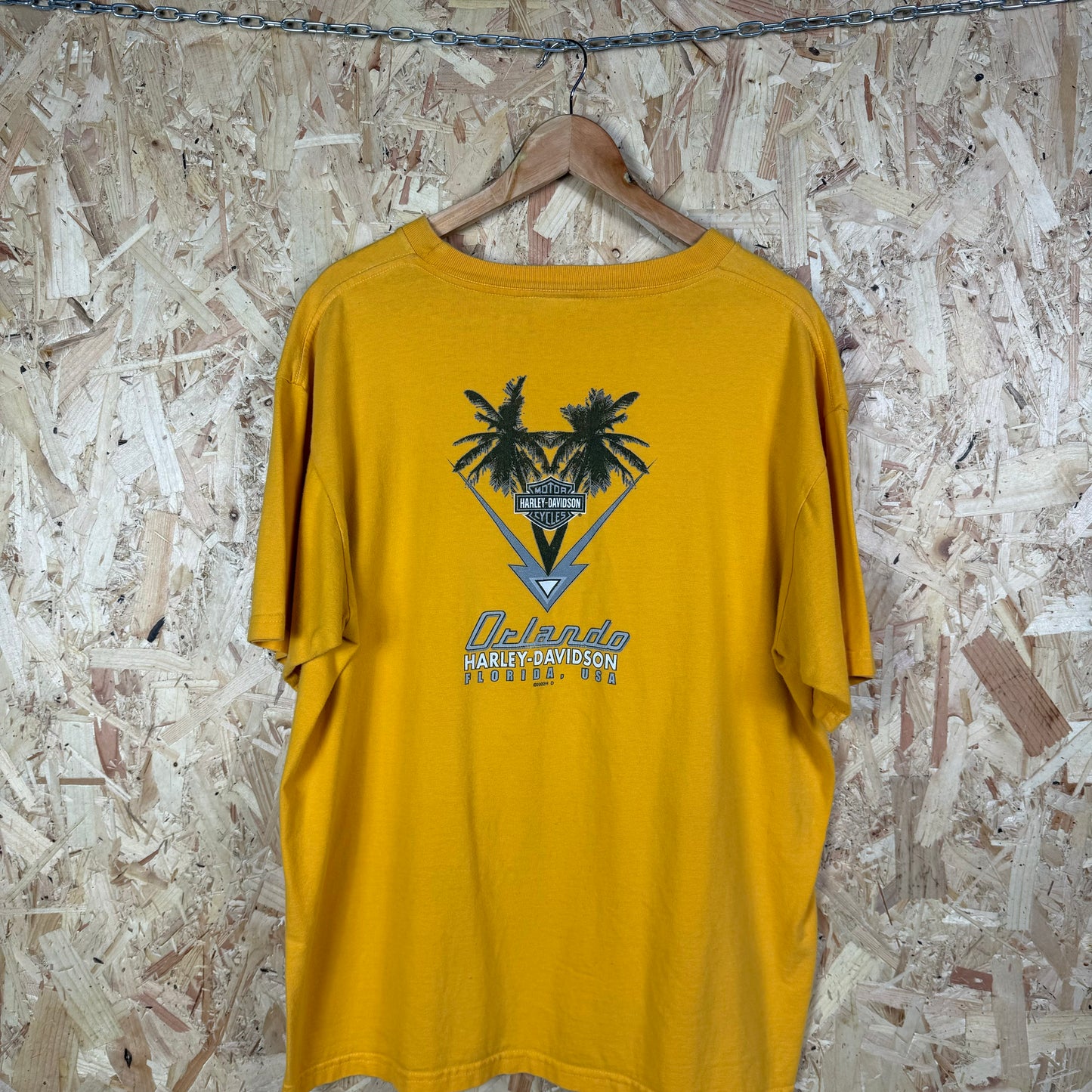 Harley davidson Graphic T shirt Mustard yellow XL