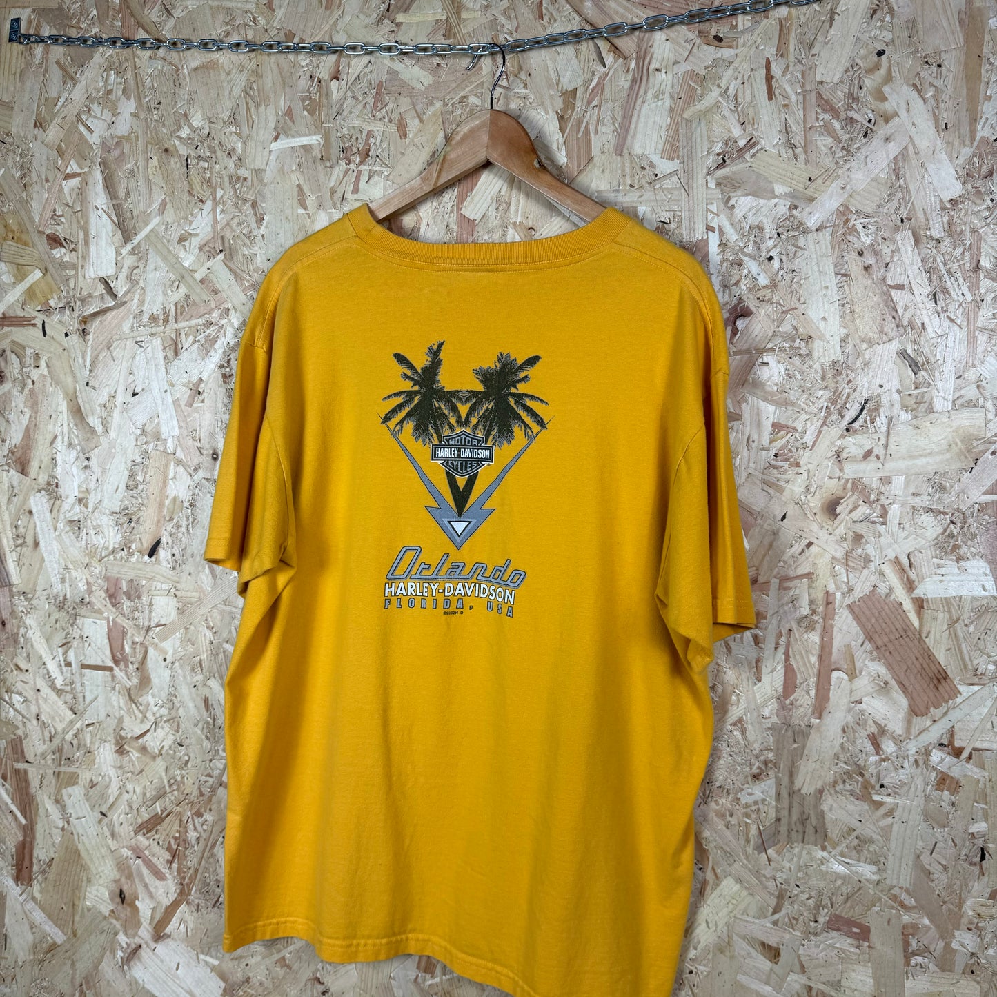 Harley davidson Graphic T shirt Mustard yellow XL