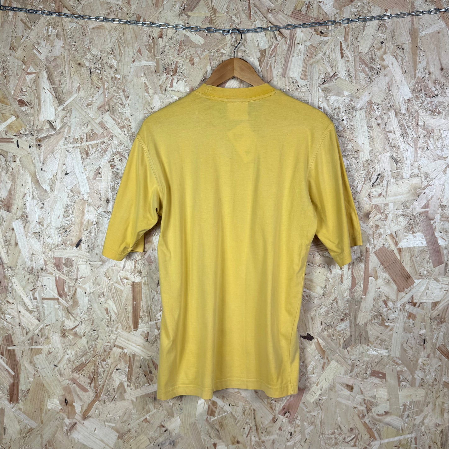 Yellow Adidas Logo T shirt Y2K Medium