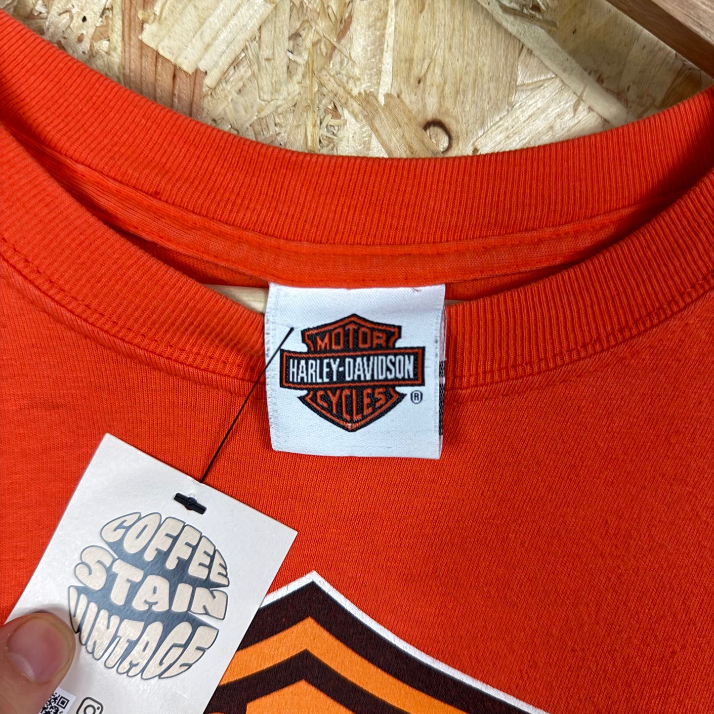 Harley davidson Graphic T shirt orange Large