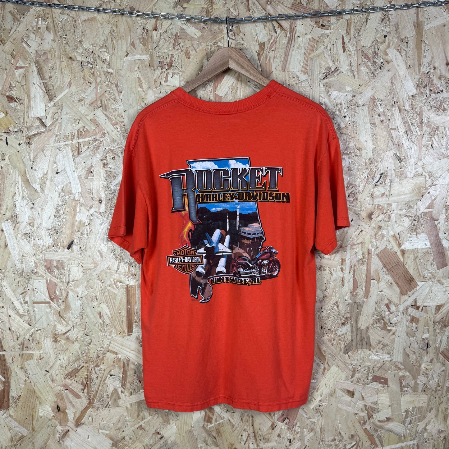 Harley davidson Graphic T shirt orange Large