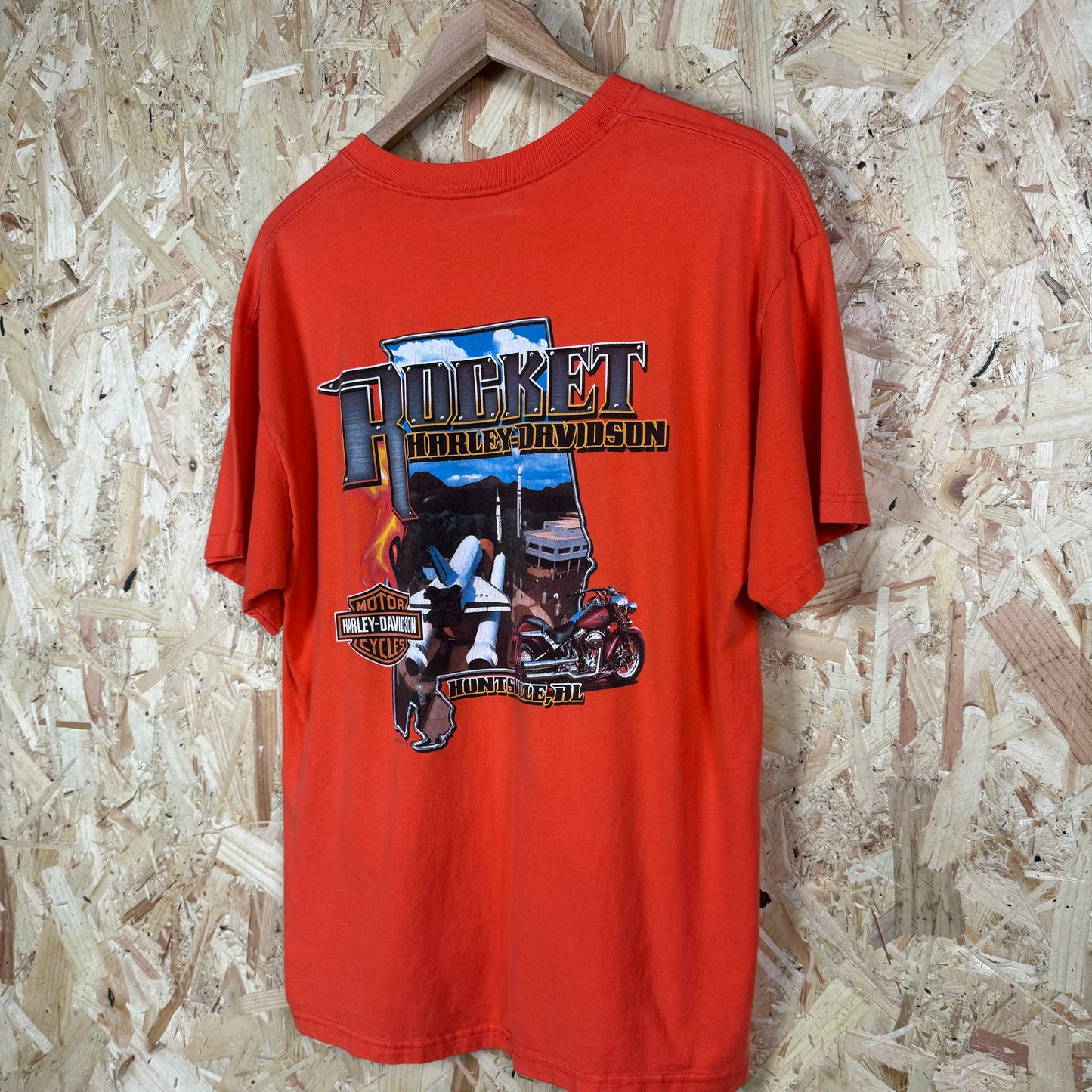 Harley davidson Graphic T shirt orange Large