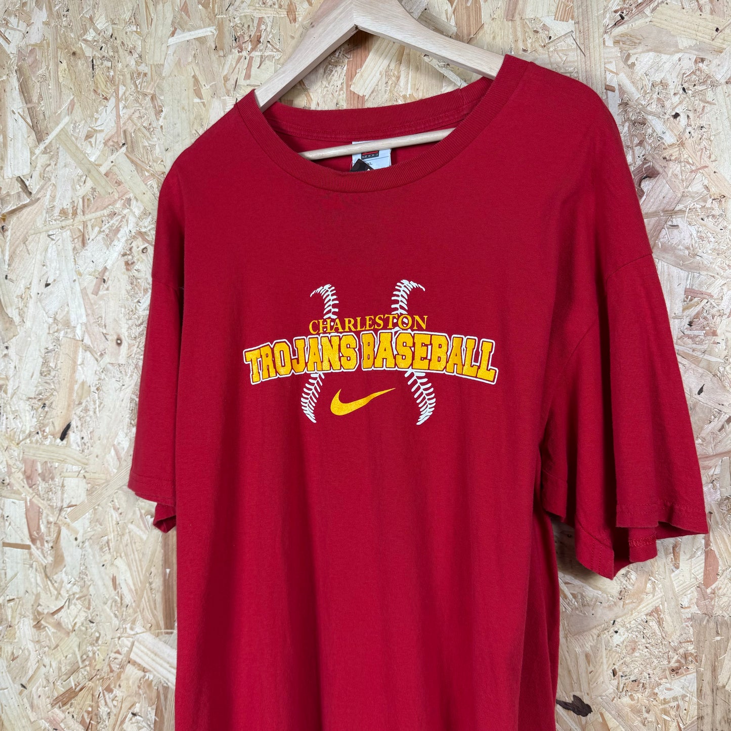 Nike Trojans College t shirt Red short sleeve XL