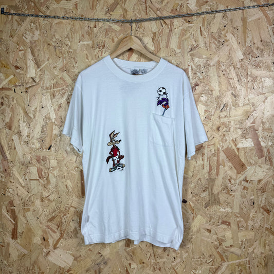 Acme studios Cartoon pocket T shirt white short sleeve Medium