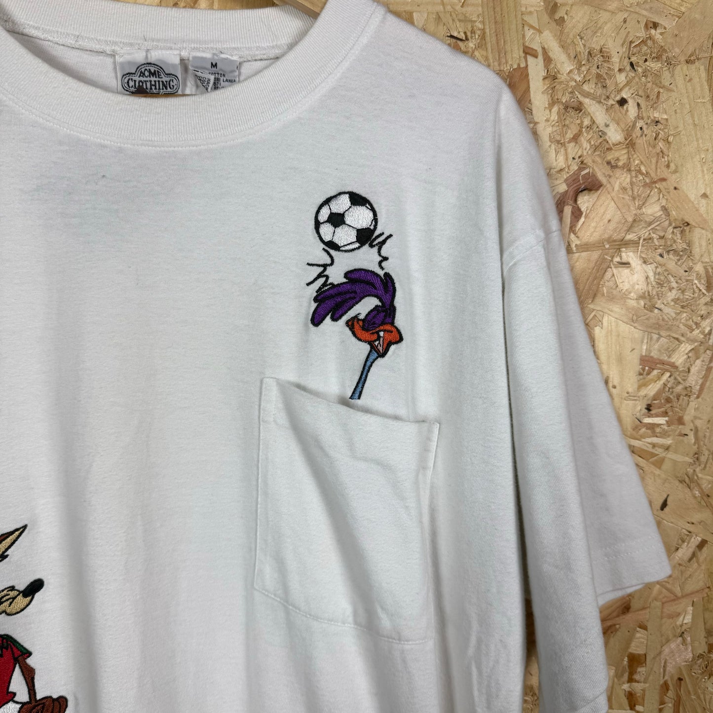 Acme studios Cartoon pocket T shirt white short sleeve Medium