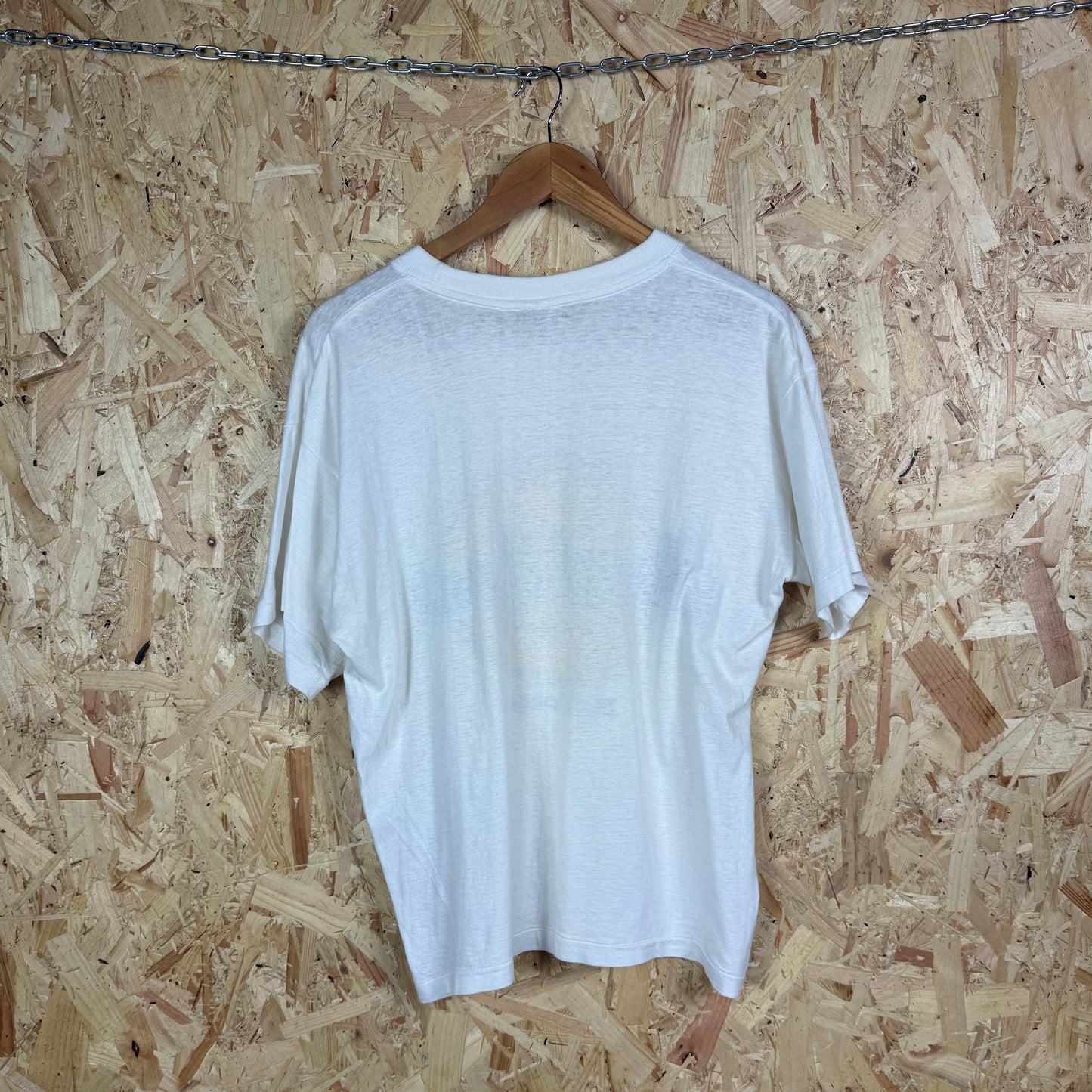 Hard rock logo T shirt Cream white Medium 90s vintage