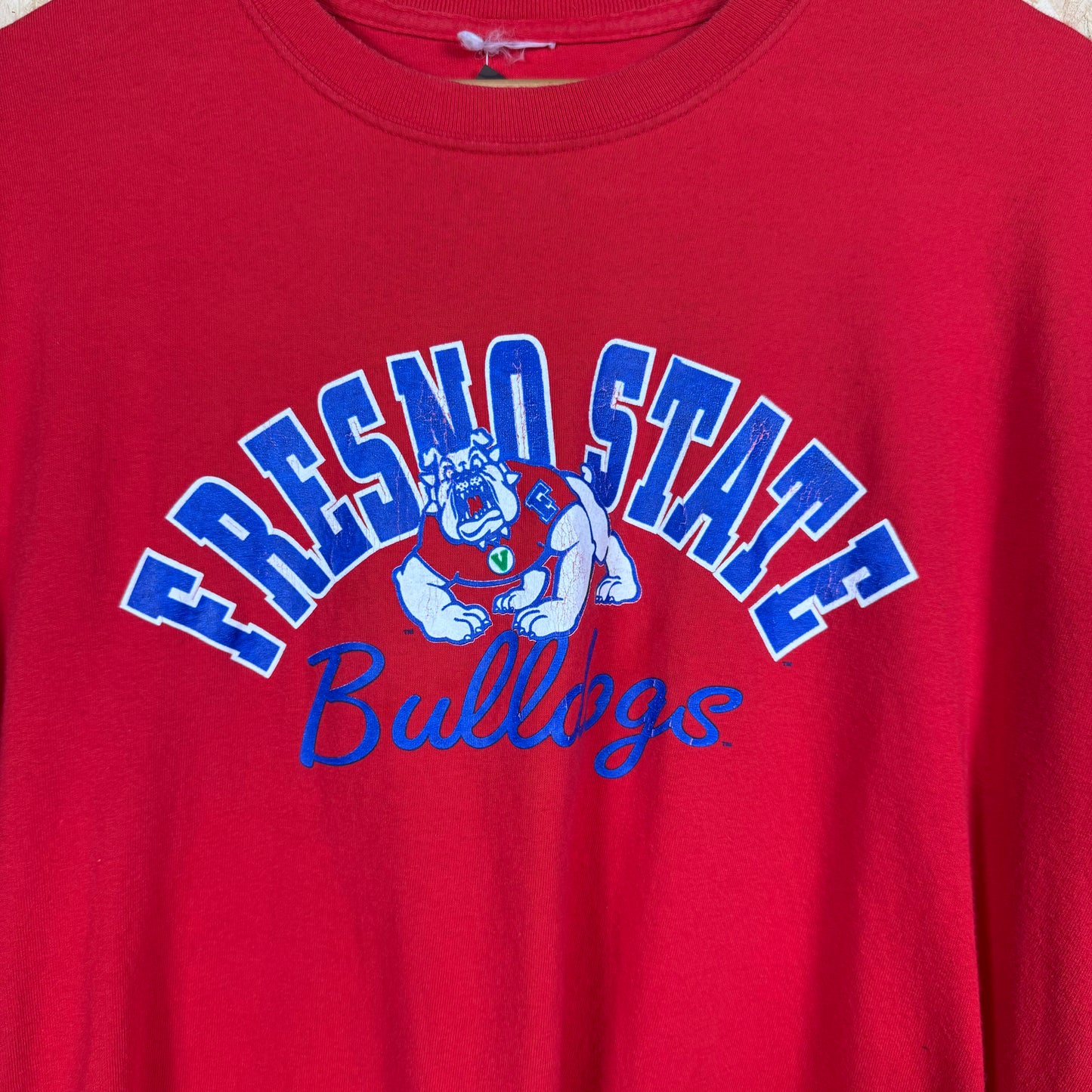 Fresno state bulldogs college Graphic T shirt short sleeve Red